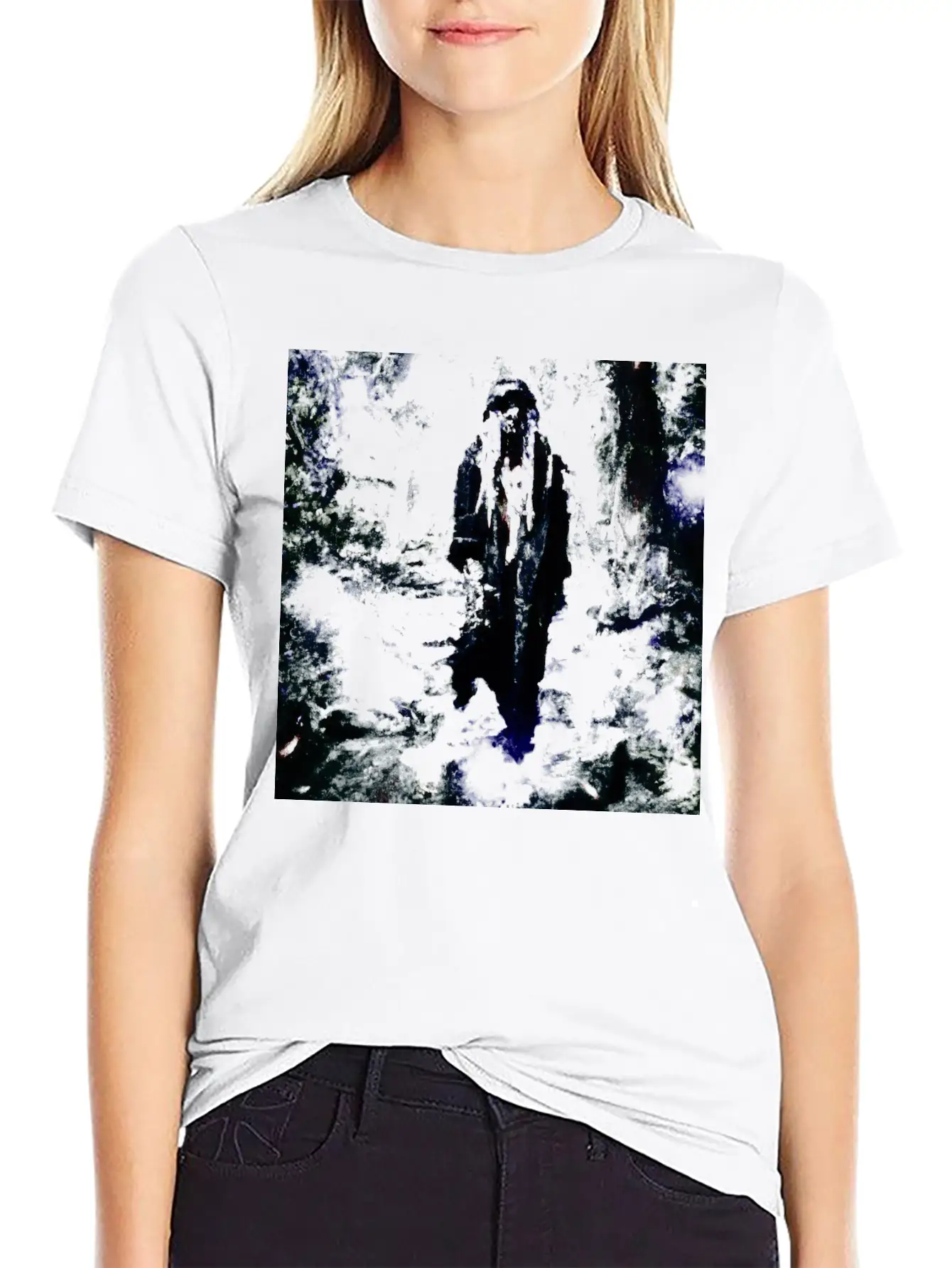 Mysterious Hooded Figure In Enchanted Forest Classic Cotton Tee – Unisex Comfort For Any Season