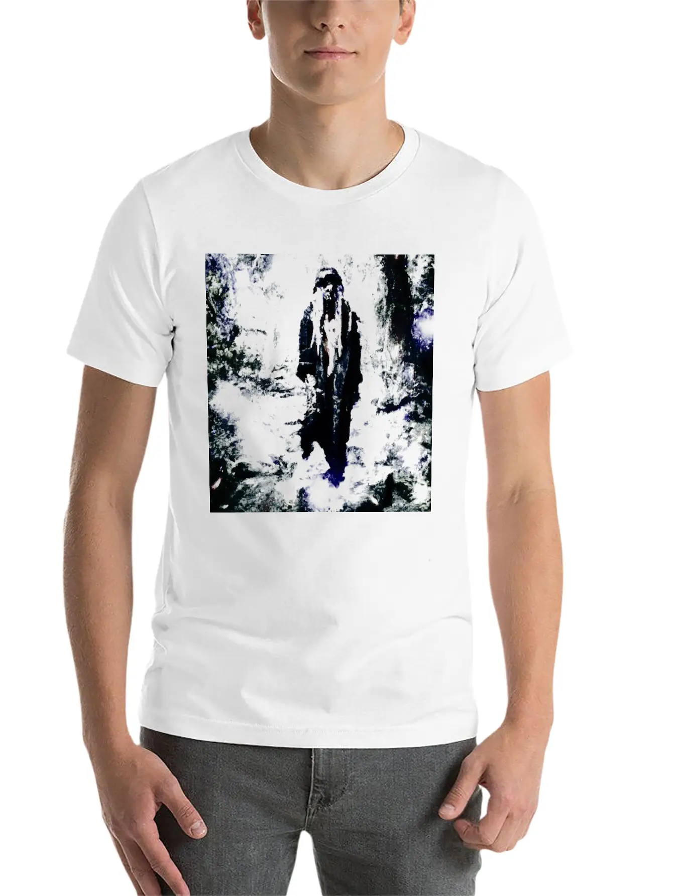 Mysterious Hooded Figure In Enchanted Forest Classic Cotton Tee – Unisex Comfort For Any Season