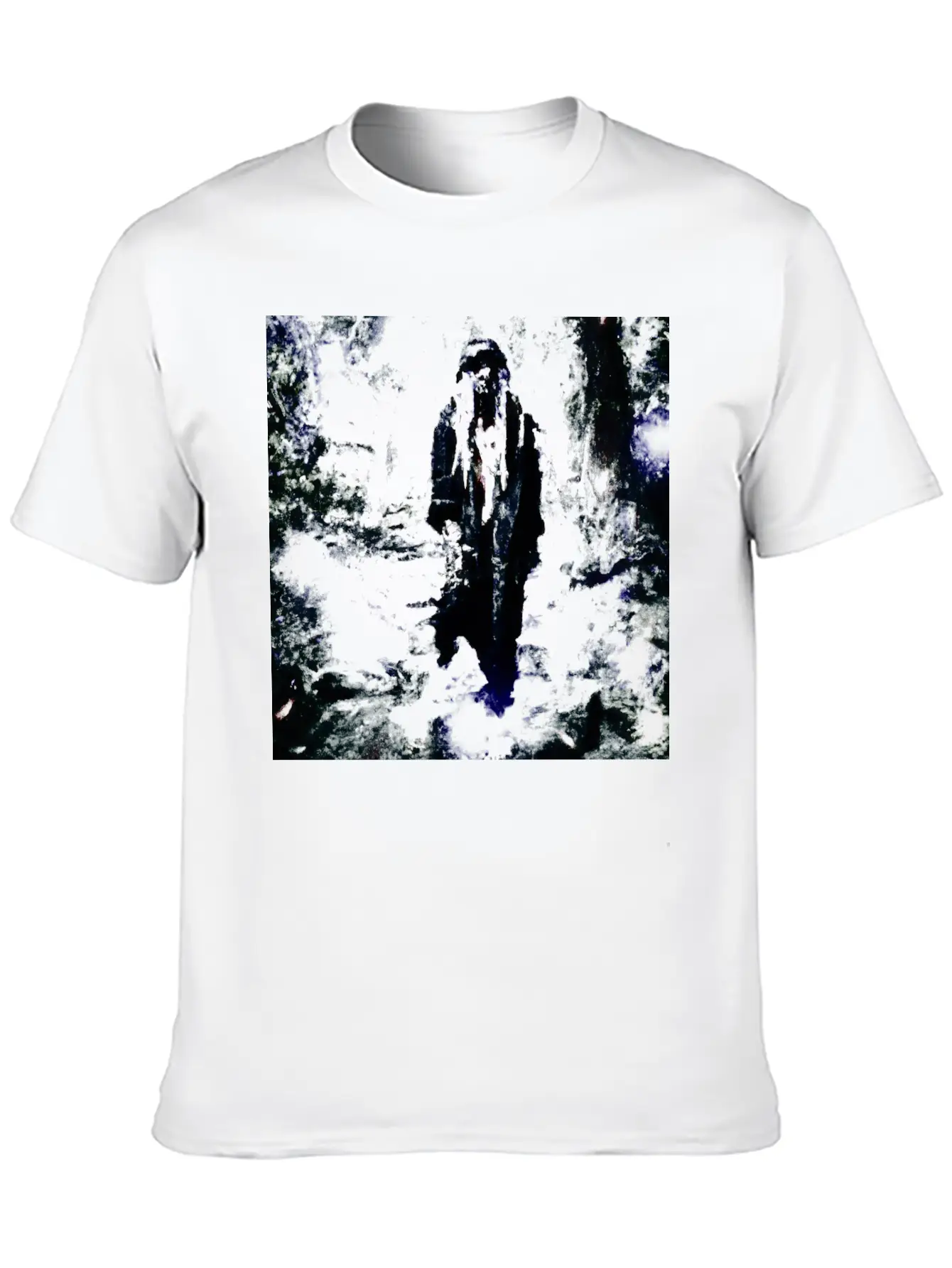 Mysterious Hooded Figure In Enchanted Forest Classic Cotton Tee – Unisex Comfort For Any Season