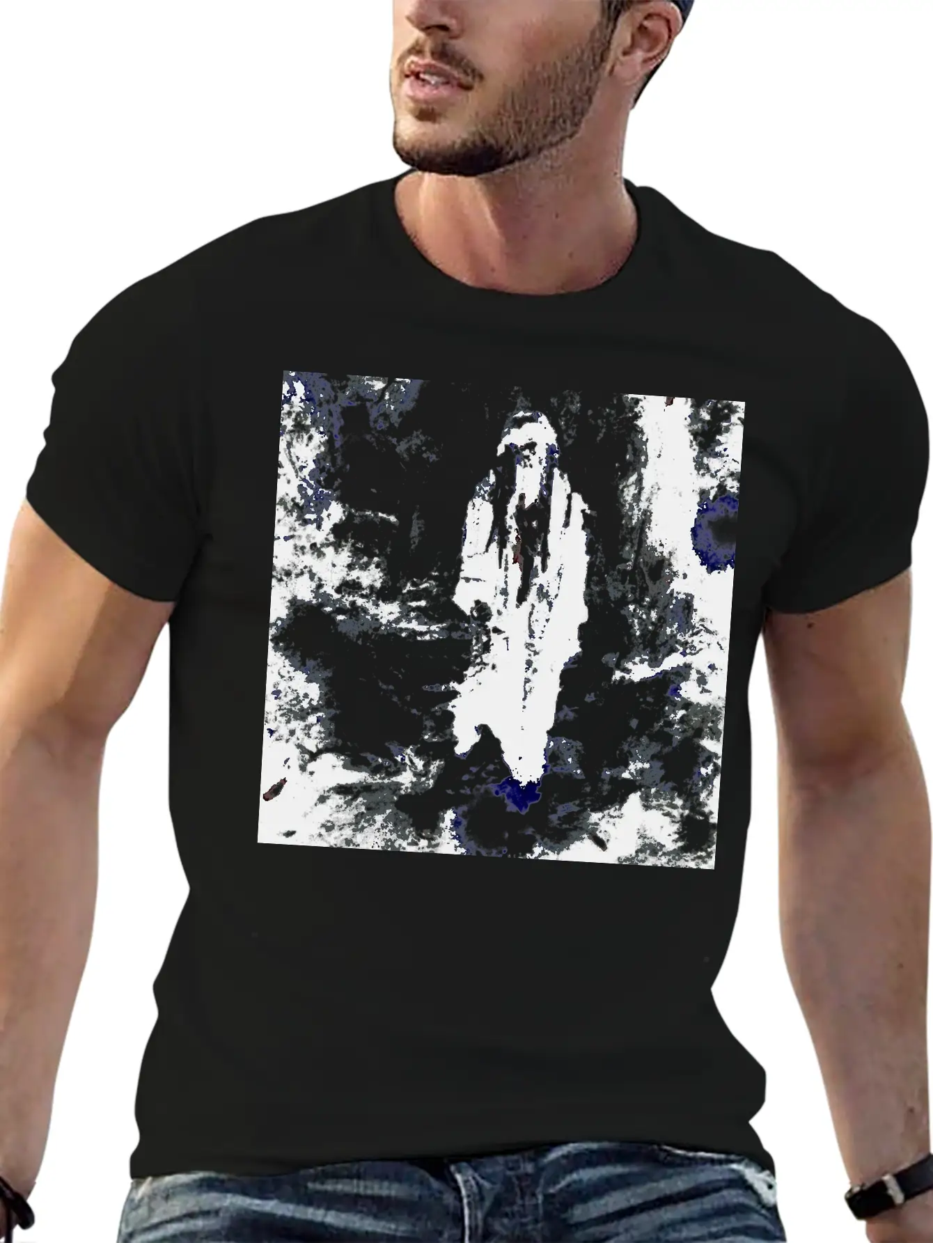 Mysterious Hooded Figure In Enchanted Forest Classic Cotton Tee – Unisex Comfort For Any Season