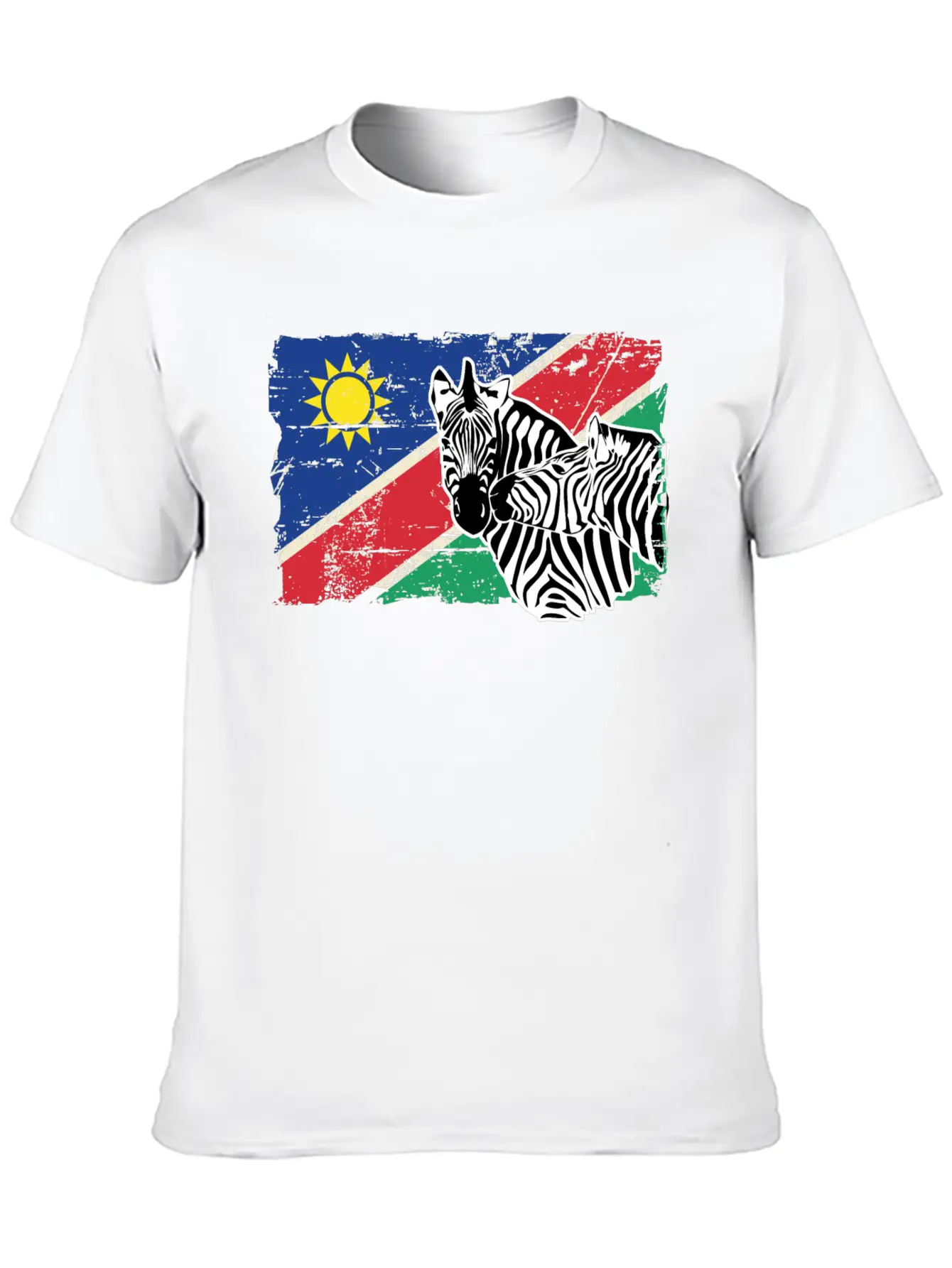 Namibia Flag - Zebra Classic Cotton Tee – Unisex Comfort For Any Season