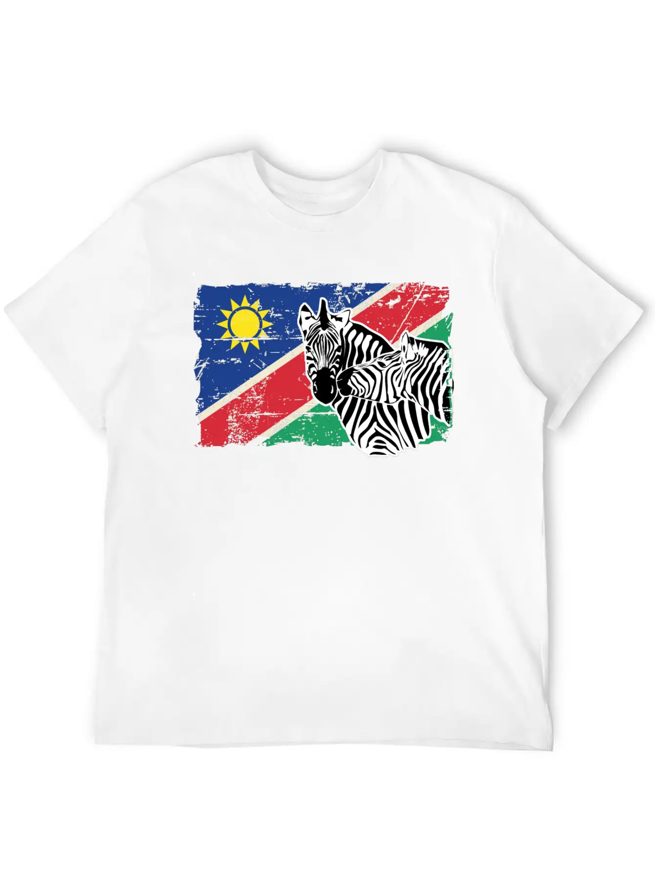 Namibia Flag - Zebra Classic Cotton Tee – Unisex Comfort For Any Season