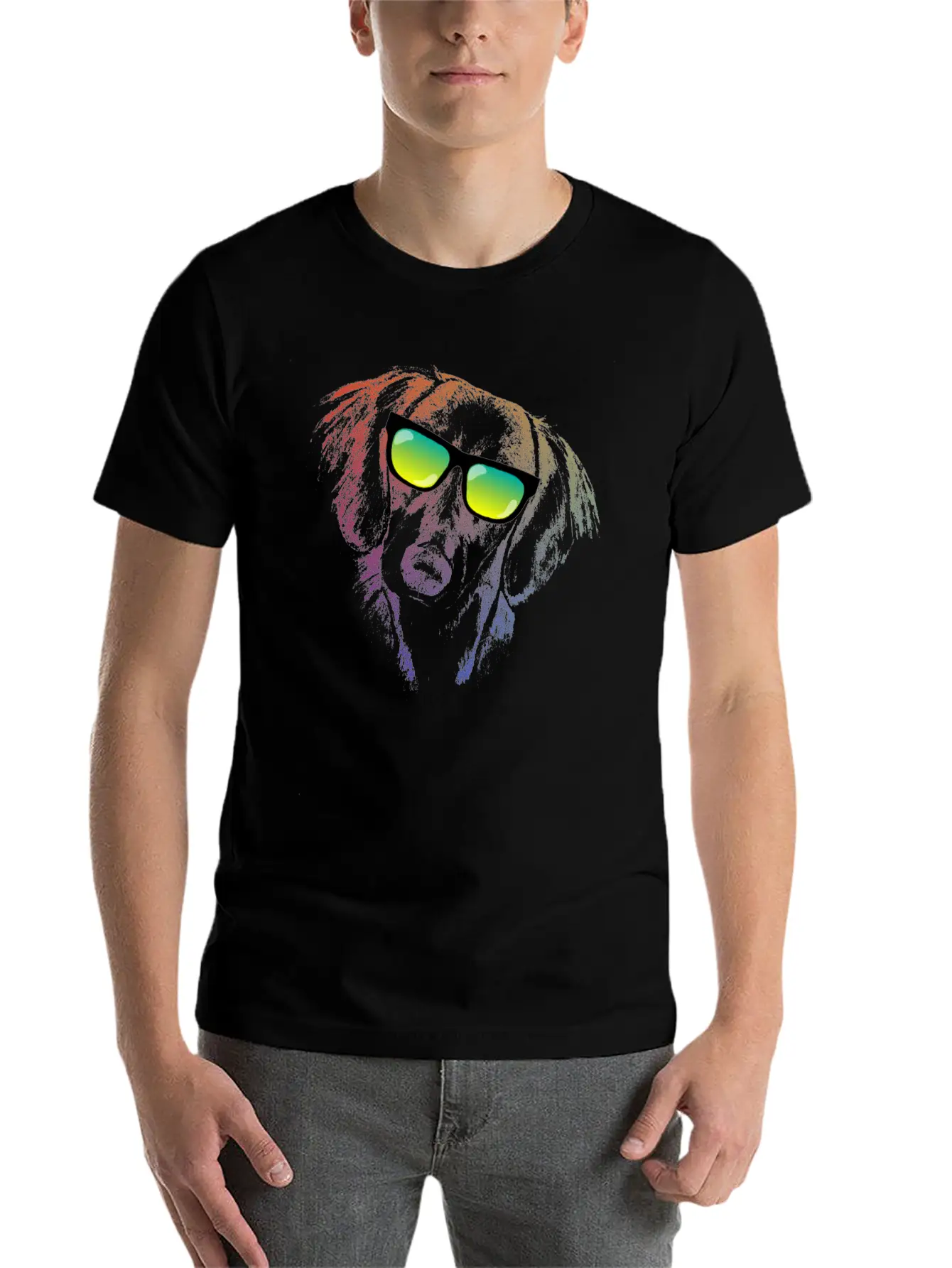 Neon Dachhund Dog Lover Casual Graphic T-Shirt – Simple And Comfortable Daily Wear