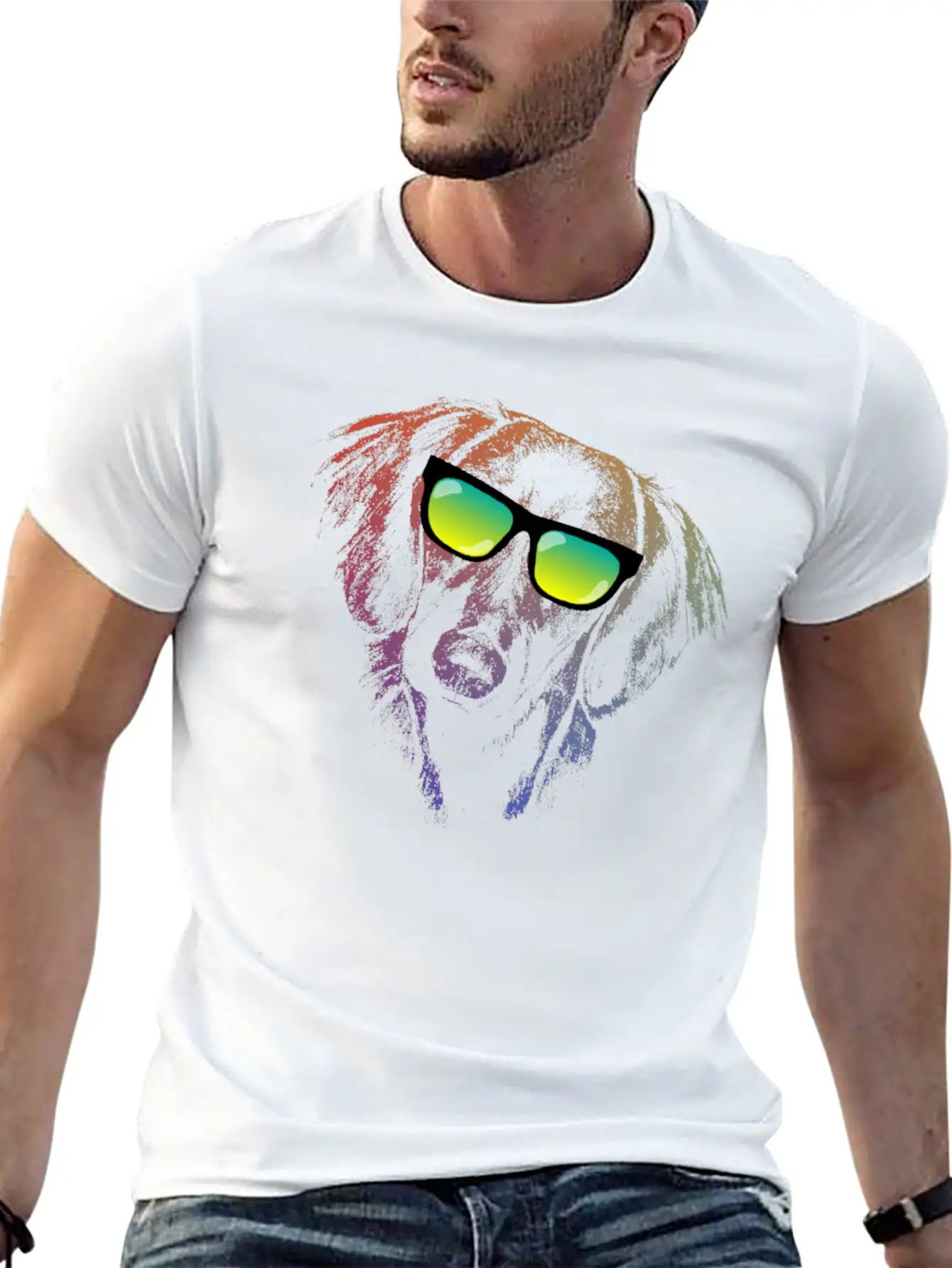 Neon Dachhund Dog Lover Casual Graphic T-Shirt – Simple And Comfortable Daily Wear