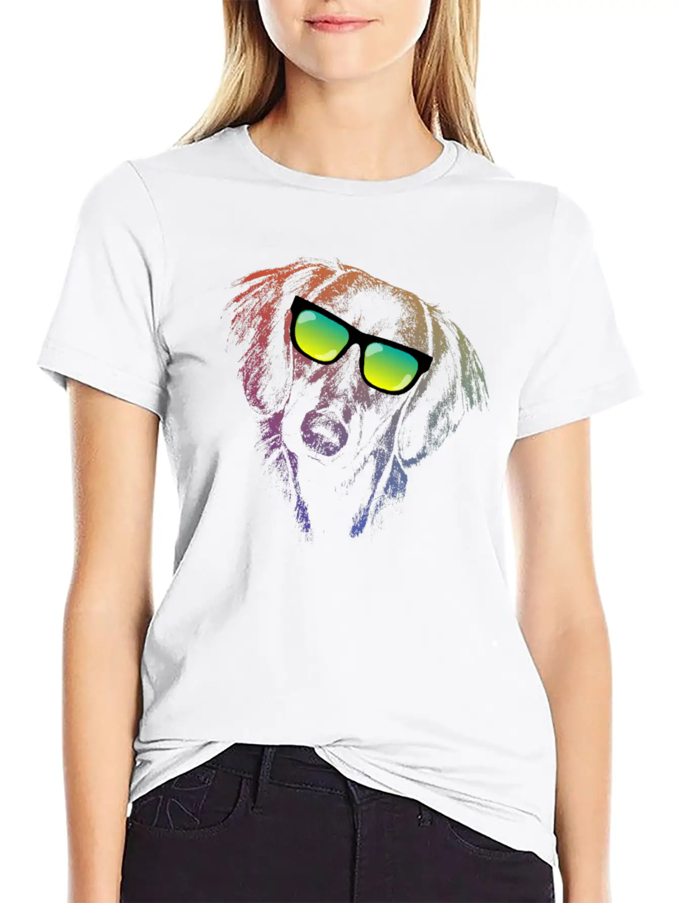 Neon Dachhund Dog Lover Casual Graphic T-Shirt – Simple And Comfortable Daily Wear