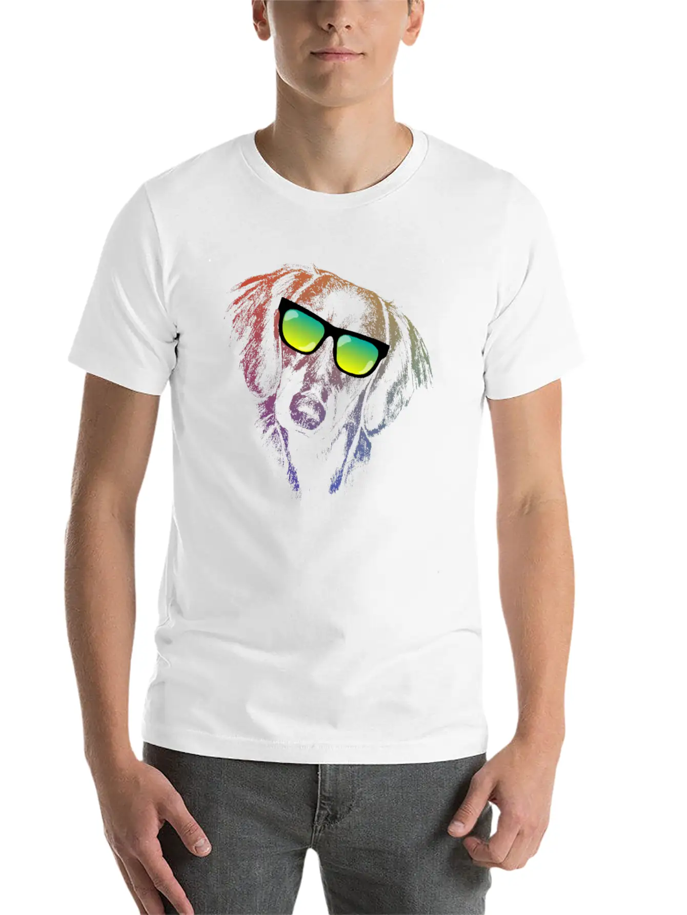 Neon Dachhund Dog Lover Casual Graphic T-Shirt – Simple And Comfortable Daily Wear