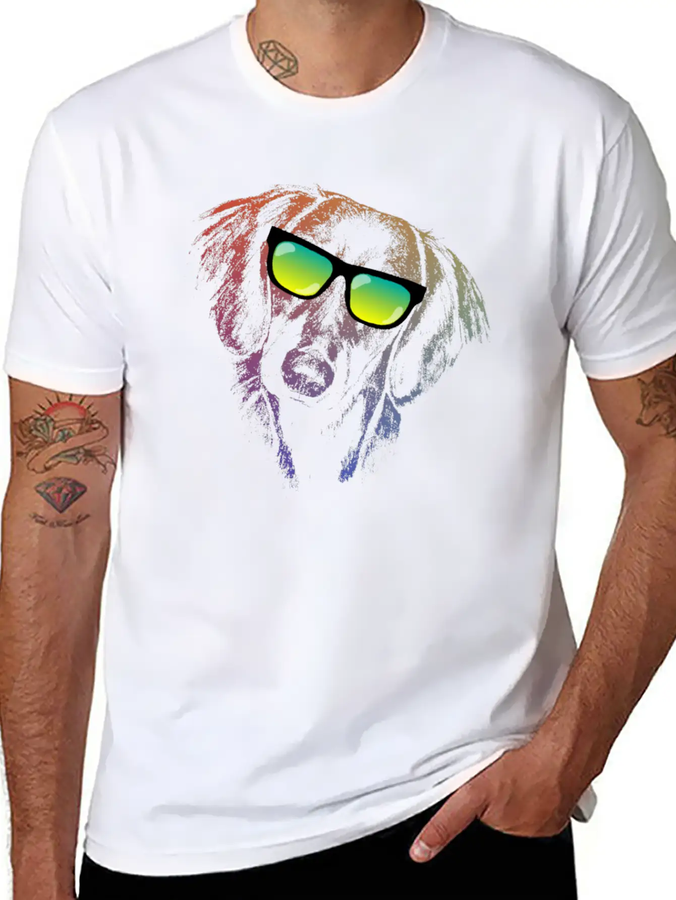 Neon Dachhund Dog Lover Casual Graphic T-Shirt – Simple And Comfortable Daily Wear