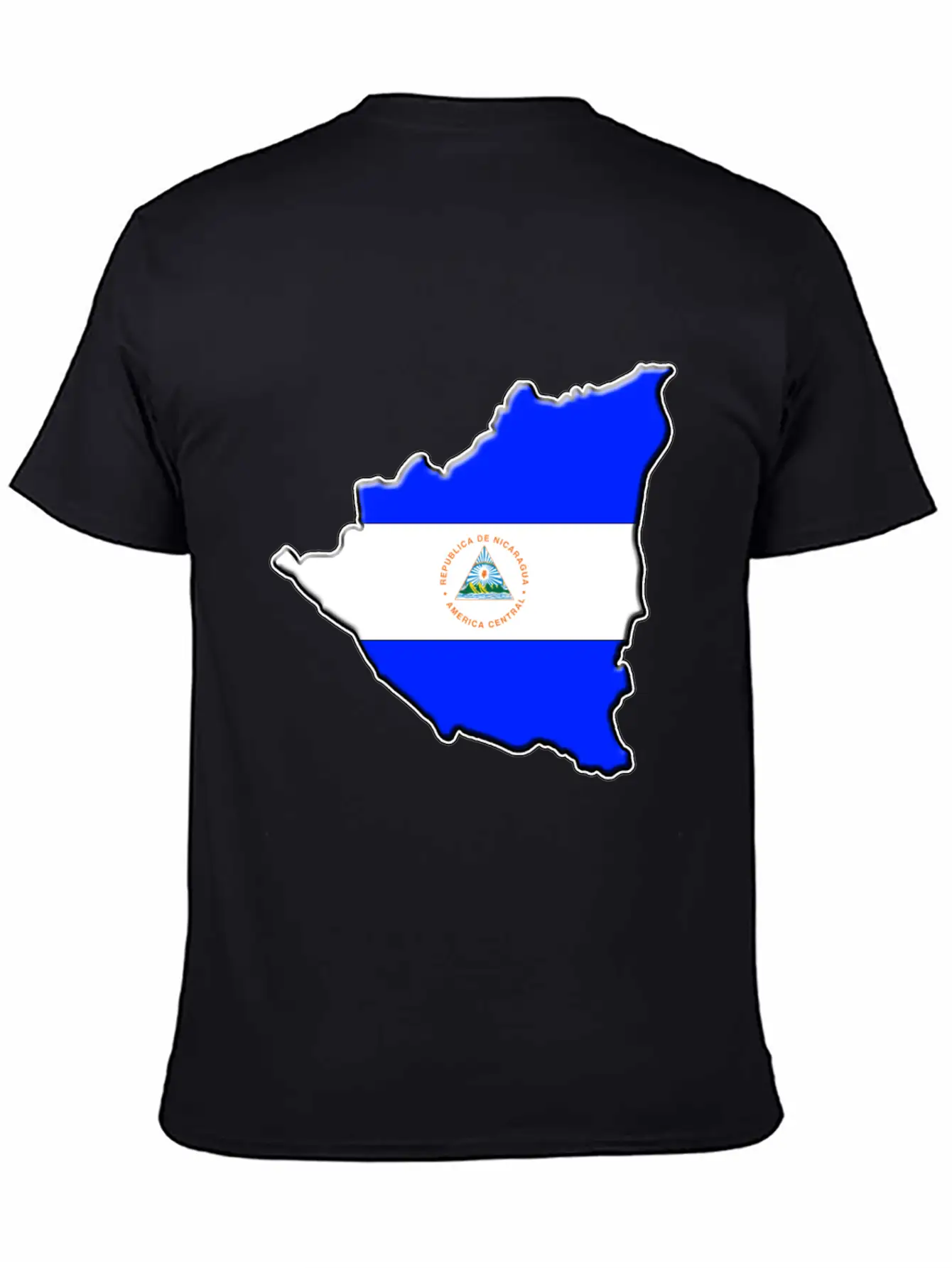 Nicaragua Flag Map Casual Graphic T-Shirt – Simple And Comfortable Daily Wear