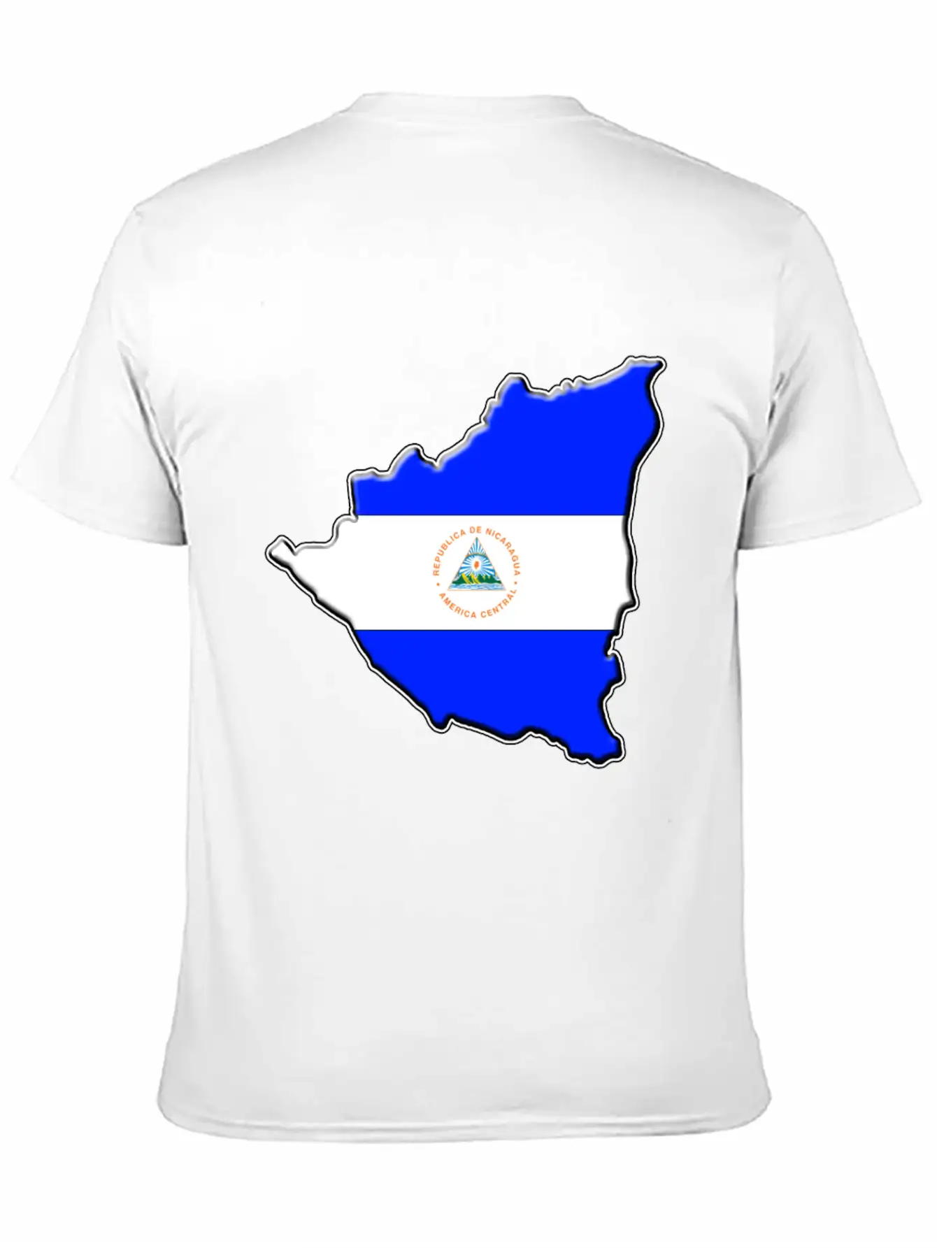 Nicaragua Flag Map Casual Graphic T-Shirt – Simple And Comfortable Daily Wear