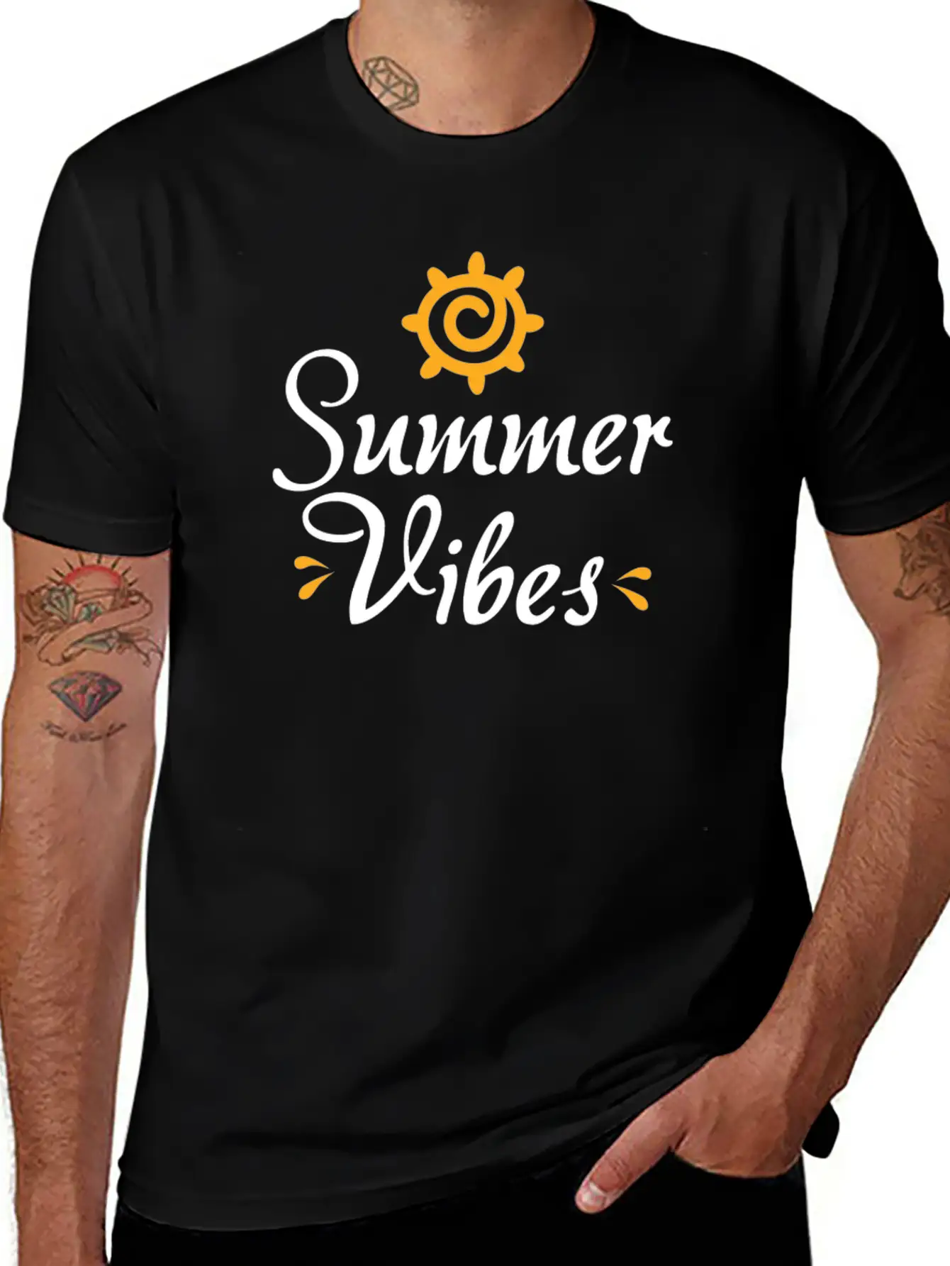 Novelty Text Summer Vibes Summer Quote Classic Cotton Tee – Unisex Comfort For Any Season