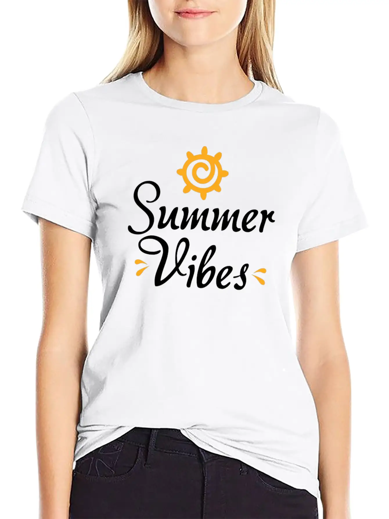 Novelty Text Summer Vibes Summer Quote Classic Cotton Tee – Unisex Comfort For Any Season