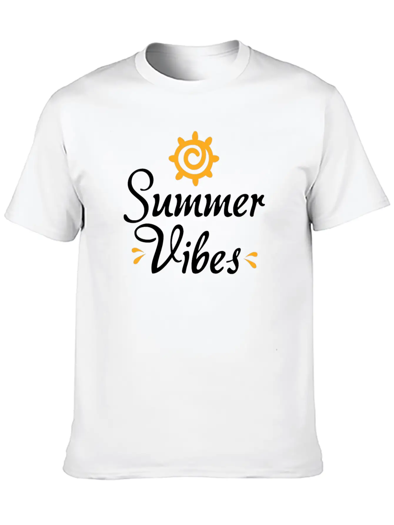 Novelty Text Summer Vibes Summer Quote Classic Cotton Tee – Unisex Comfort For Any Season