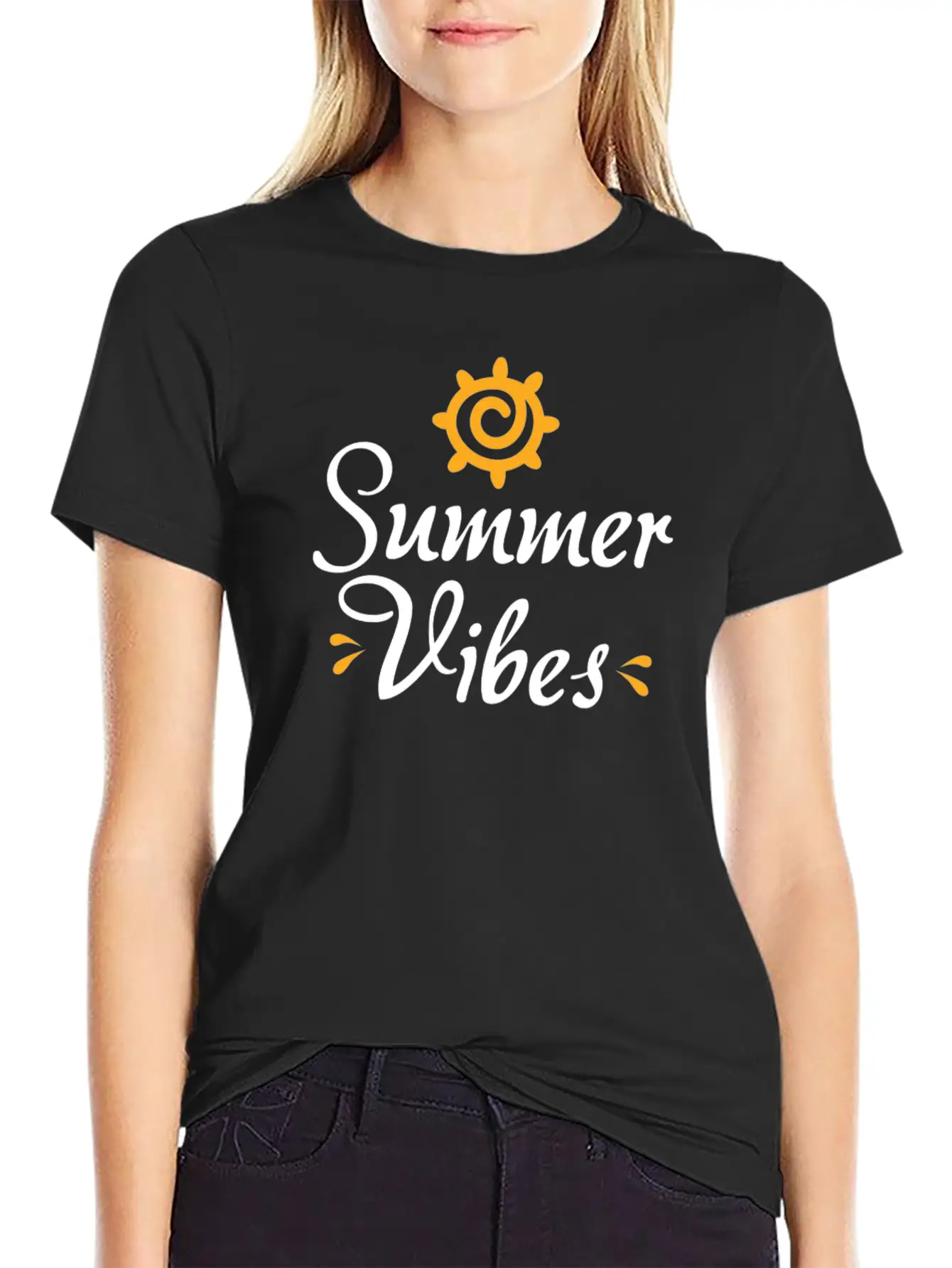 Novelty Text Summer Vibes Summer Quote Classic Cotton Tee – Unisex Comfort For Any Season