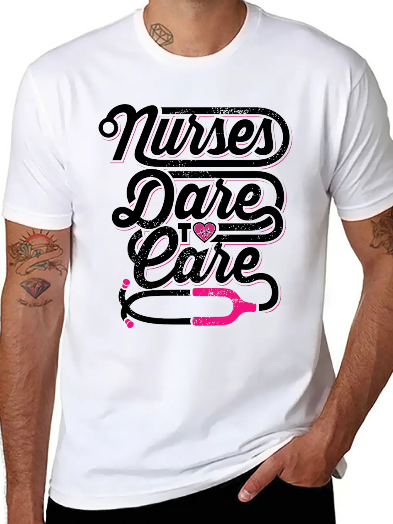 Nurses Dare To Care Nursing Hospital Classic Cotton Tee – Unisex Comfort For Any Season