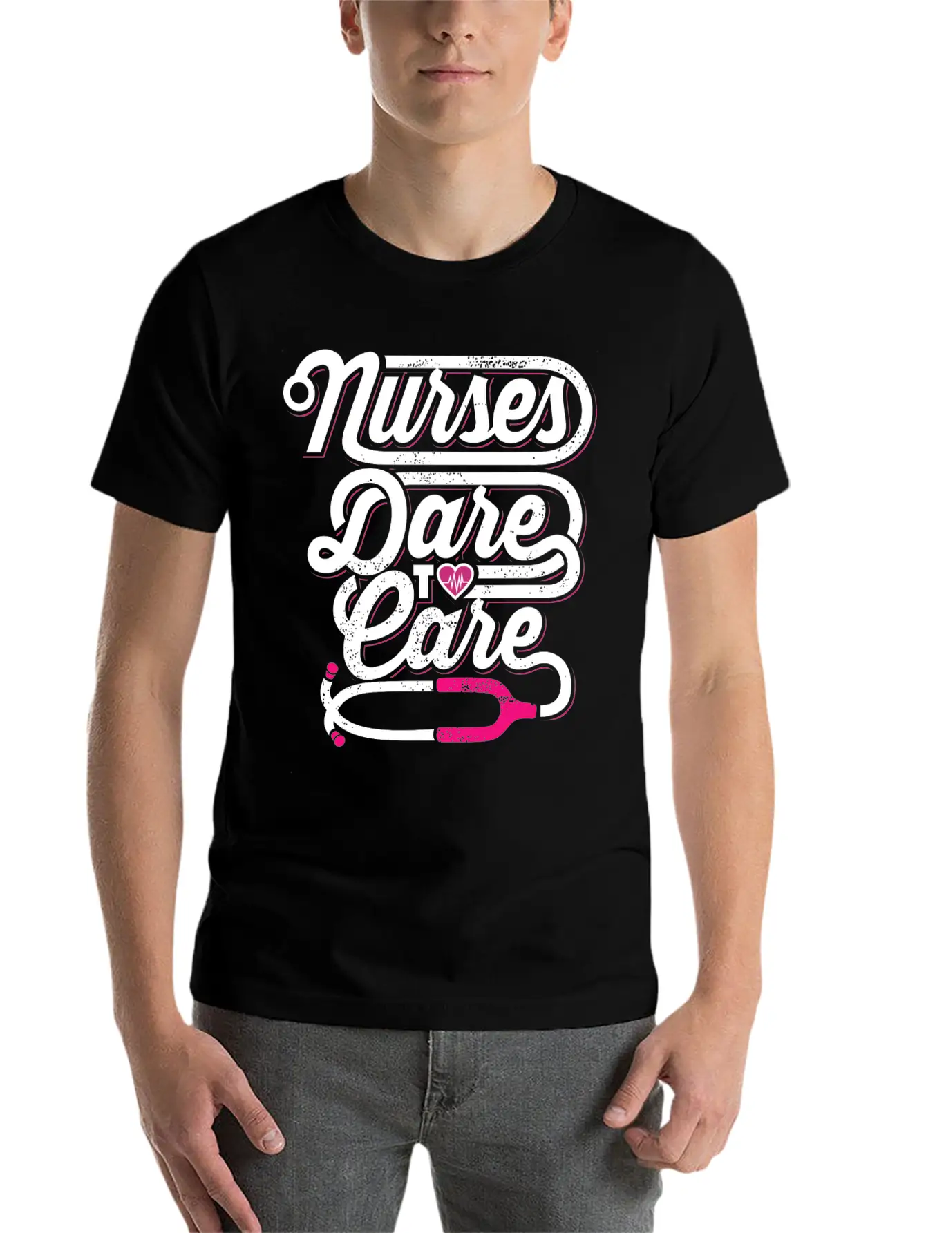 Nurses Dare To Care Nursing Hospital Classic Cotton Tee – Unisex Comfort For Any Season