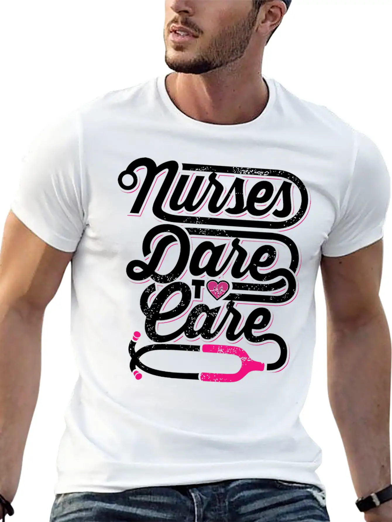Nurses Dare To Care Nursing Hospital Classic Cotton Tee – Unisex Comfort For Any Season