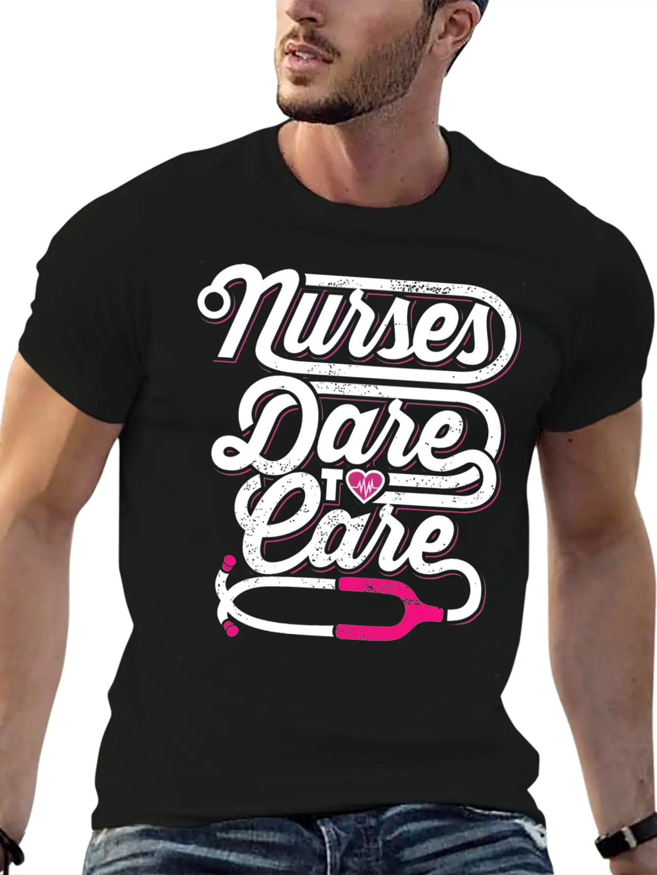 Nurses Dare To Care Nursing Hospital Classic Cotton Tee – Unisex Comfort For Any Season