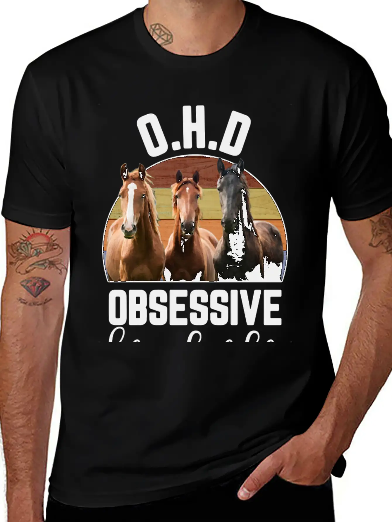 Obsessive Horse Disorder Casual Graphic T-Shirt – Simple And Comfortable Daily Wear