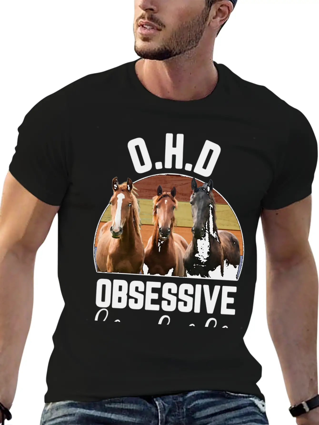 Obsessive Horse Disorder Casual Graphic T-Shirt – Simple And Comfortable Daily Wear