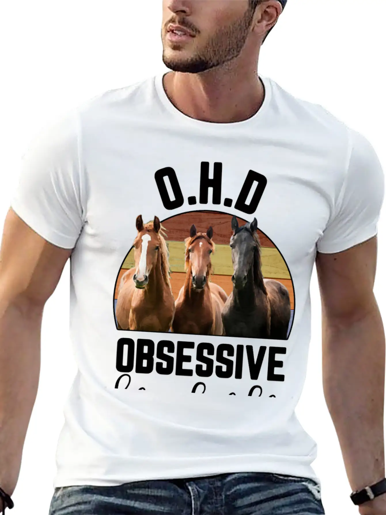 Obsessive Horse Disorder Casual Graphic T-Shirt – Simple And Comfortable Daily Wear