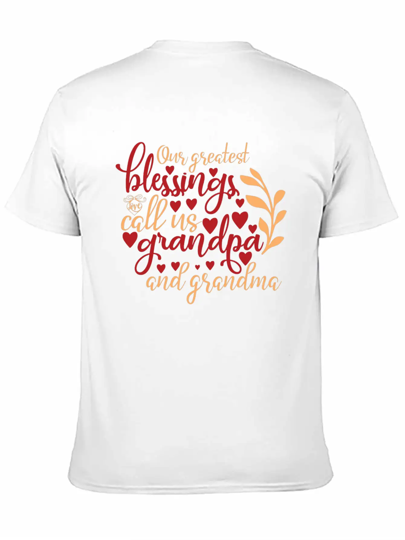 Our Greatest Blessings Call Us Grandpa And Grandma Casual Graphic T-Shirt – Simple And Comfortable Daily Wear