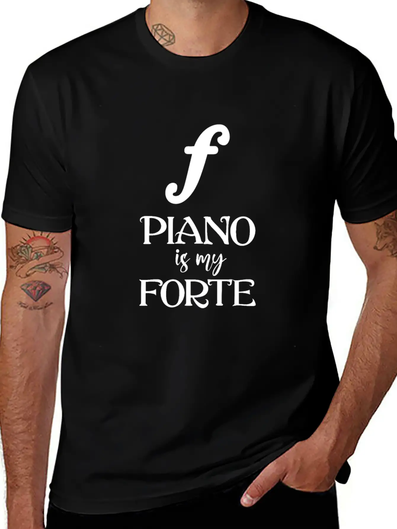 Piano Is My Forte Casual Graphic T-Shirt – Simple And Comfortable Daily Wear