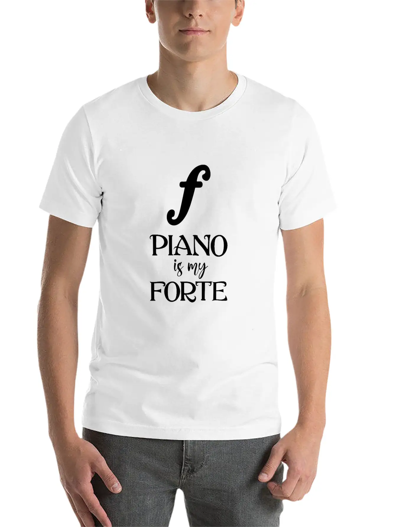 Piano Is My Forte Casual Graphic T-Shirt – Simple And Comfortable Daily Wear