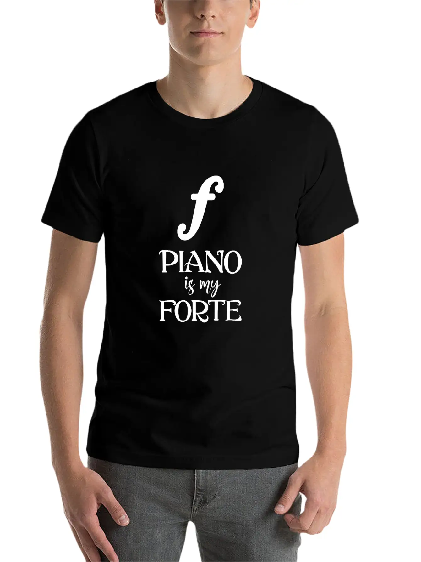 Piano Is My Forte Casual Graphic T-Shirt – Simple And Comfortable Daily Wear