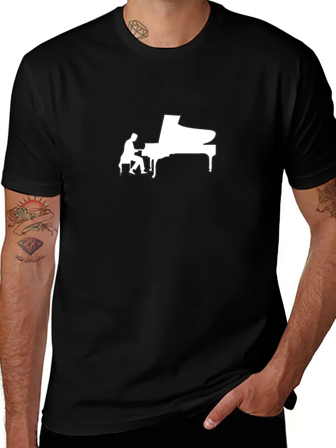 Piano Piano Pianist Musician Casual Graphic T-Shirt – Simple And Comfortable Daily Wear