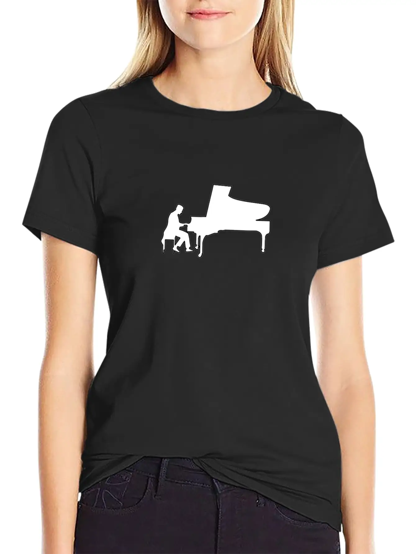 Piano Piano Pianist Musician Casual Graphic T-Shirt – Simple And Comfortable Daily Wear