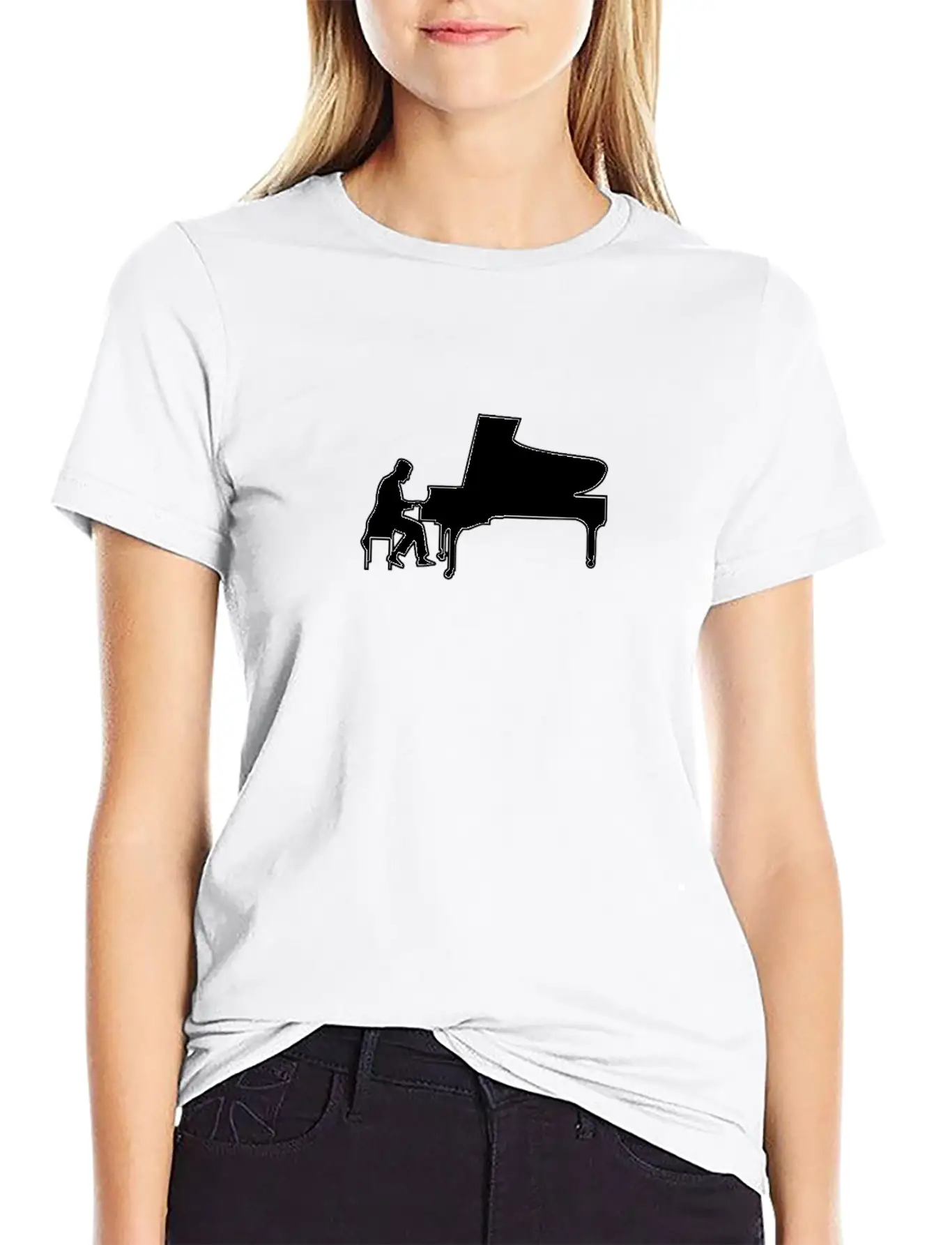 Piano Piano Pianist Musician Casual Graphic T-Shirt – Simple And Comfortable Daily Wear