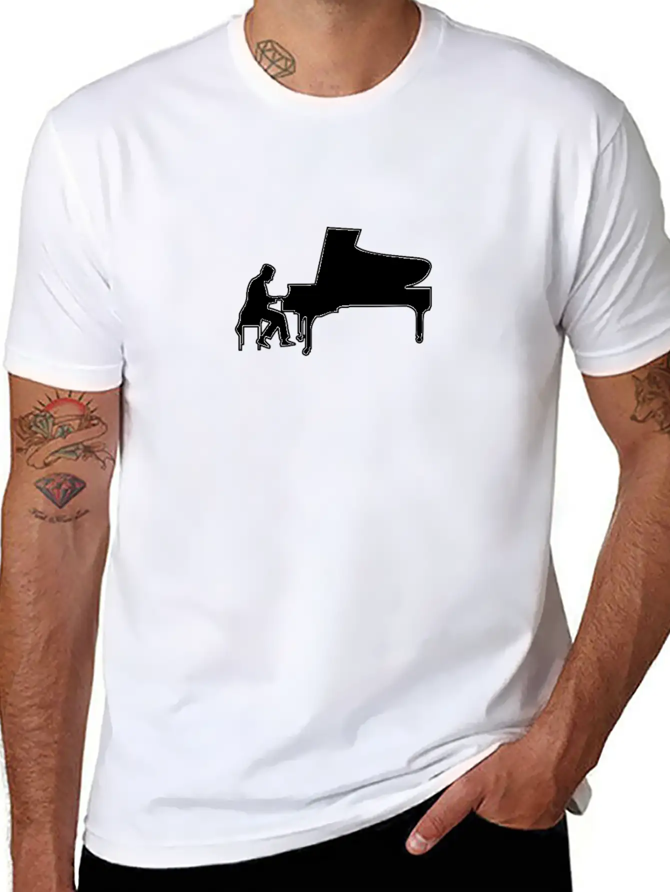 Piano Piano Pianist Musician Casual Graphic T-Shirt – Simple And Comfortable Daily Wear