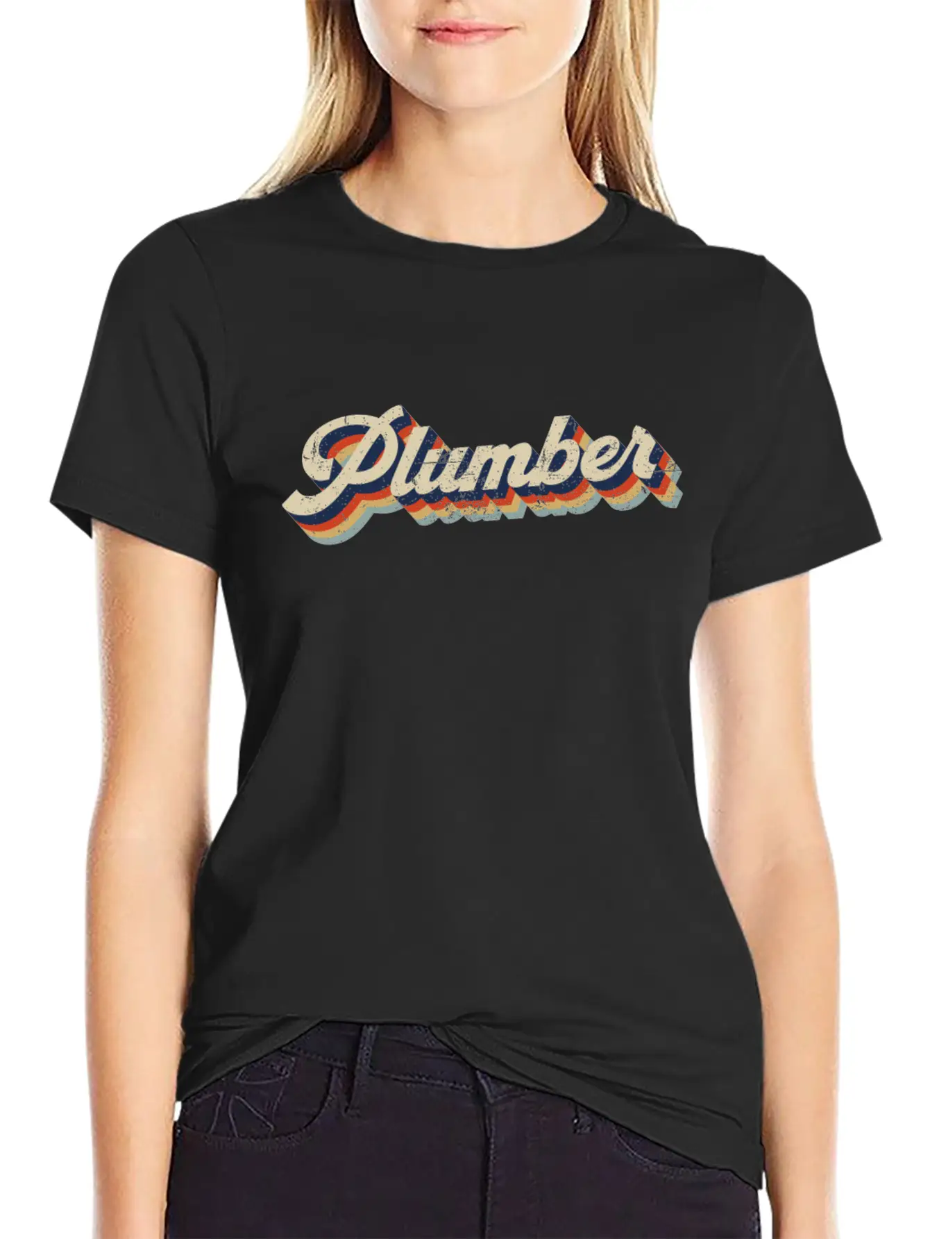 Plumbing Plumber Retro Vintage Casual Graphic T-Shirt – Simple And Comfortable Daily Wear