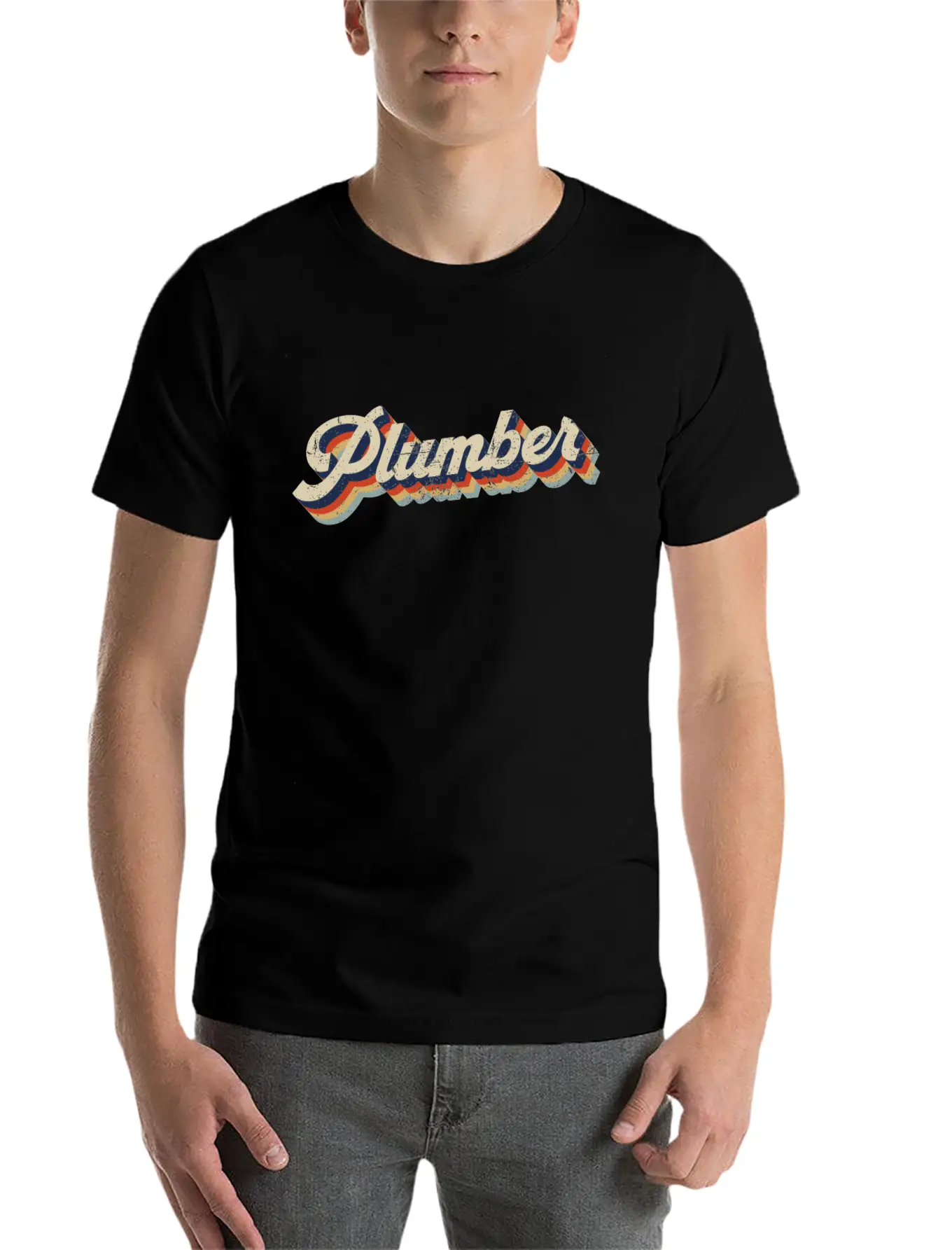 Plumbing Plumber Retro Vintage Casual Graphic T-Shirt – Simple And Comfortable Daily Wear