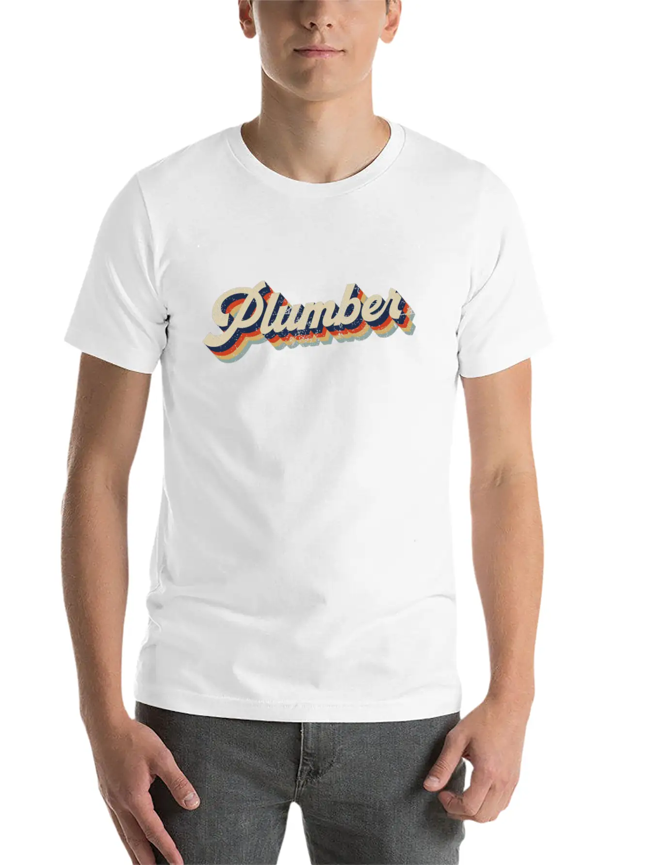 Plumbing Plumber Retro Vintage Casual Graphic T-Shirt – Simple And Comfortable Daily Wear