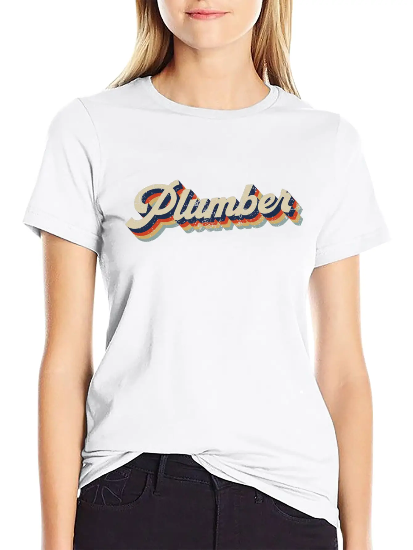 Plumbing Plumber Retro Vintage Casual Graphic T-Shirt – Simple And Comfortable Daily Wear