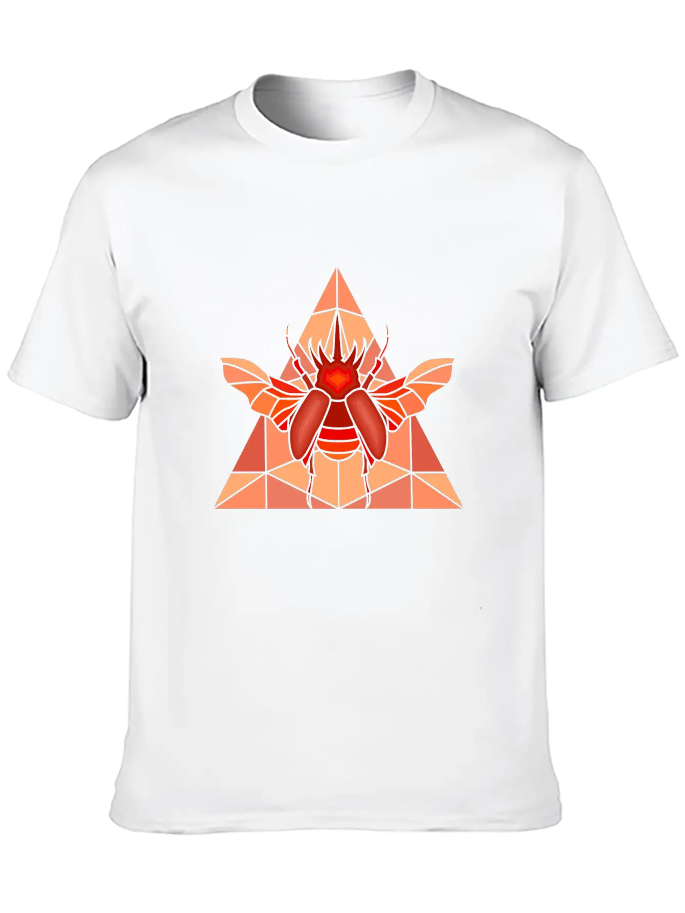 Polygon Art Beetle Rhino Beetle Triangle Geometry Classic Cotton Tee – Unisex Comfort For Any Season
