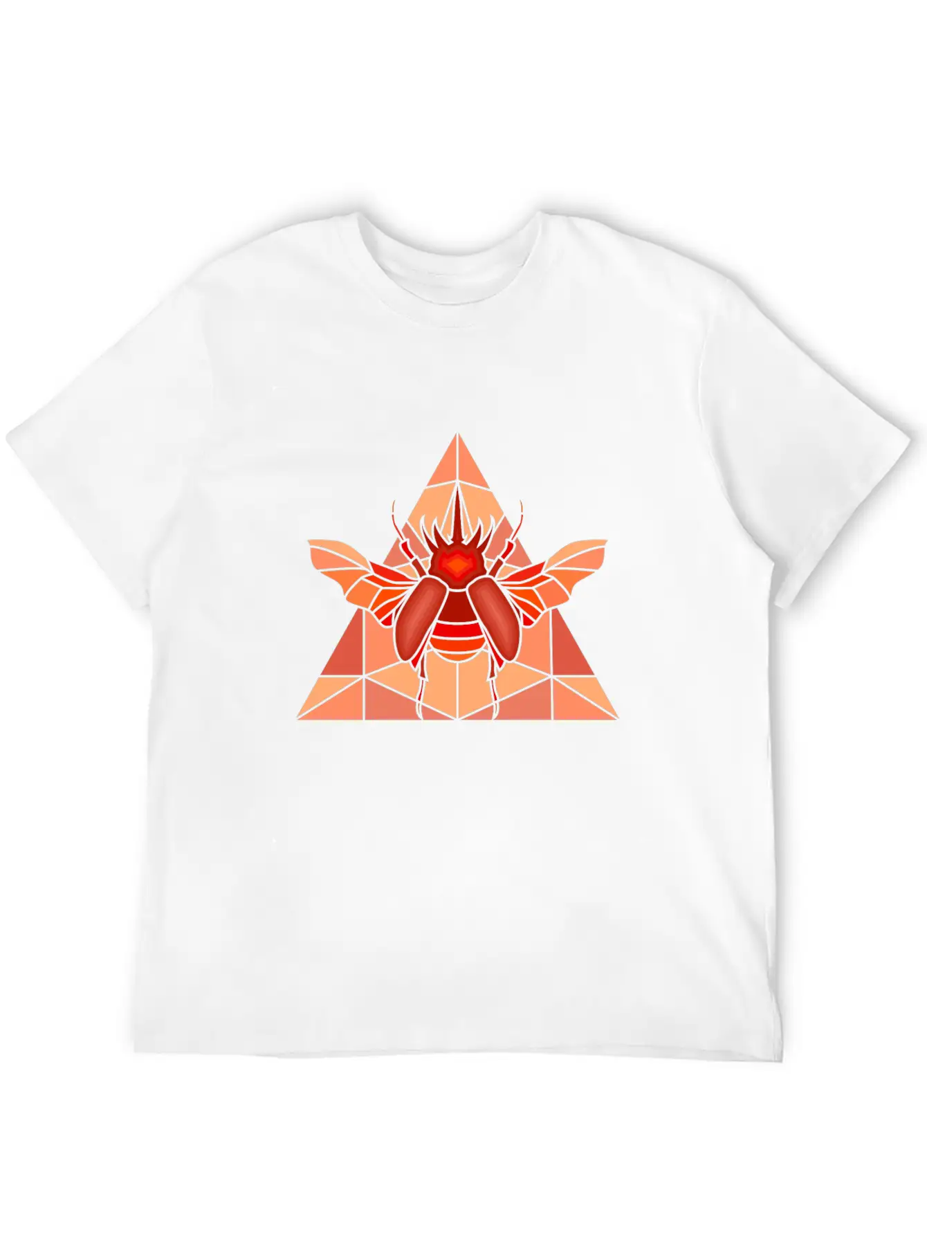 Polygon Art Beetle Rhino Beetle Triangle Geometry Classic Cotton Tee – Unisex Comfort For Any Season
