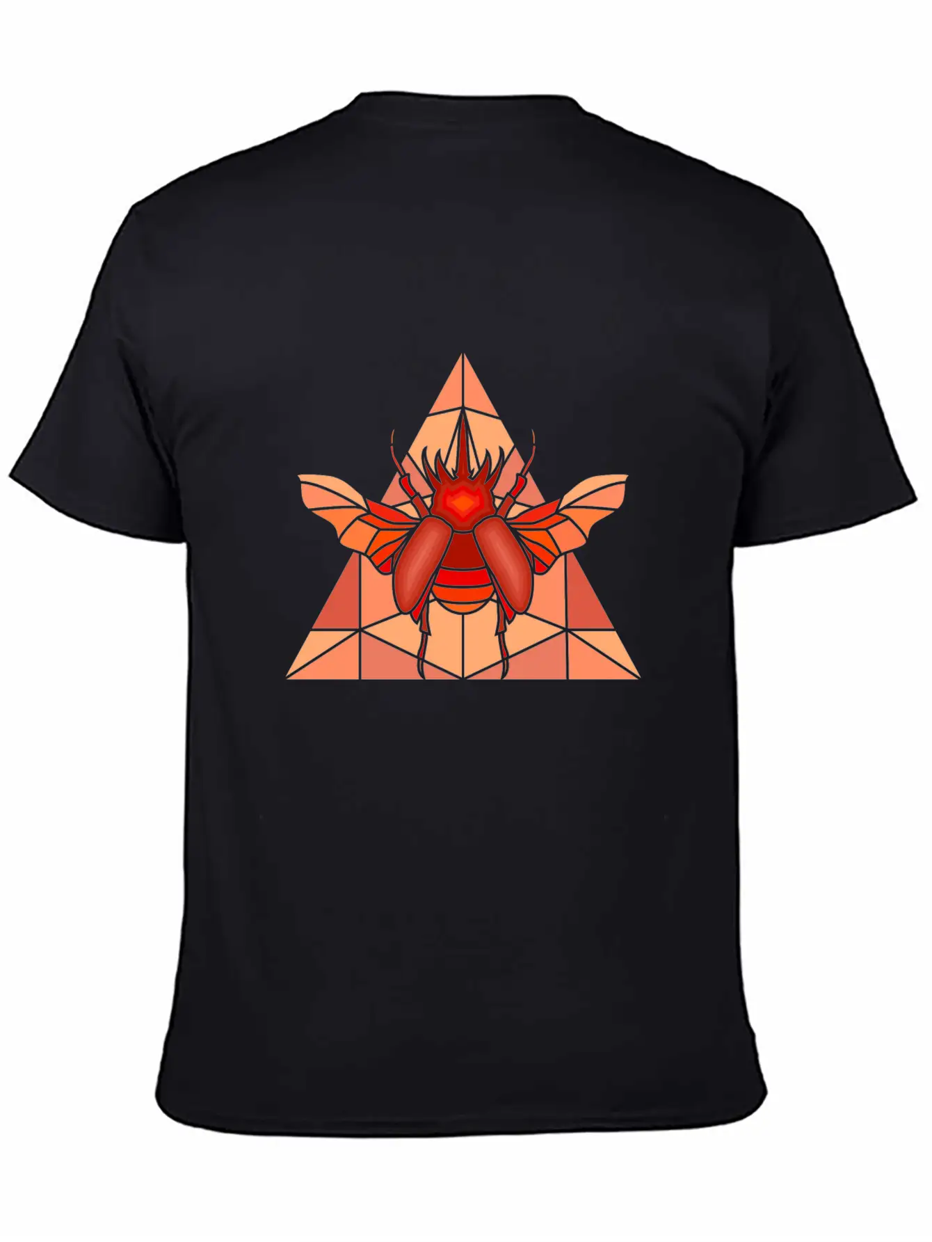 Polygon Art Beetle Rhino Beetle Triangle Geometry Classic Cotton Tee – Unisex Comfort For Any Season