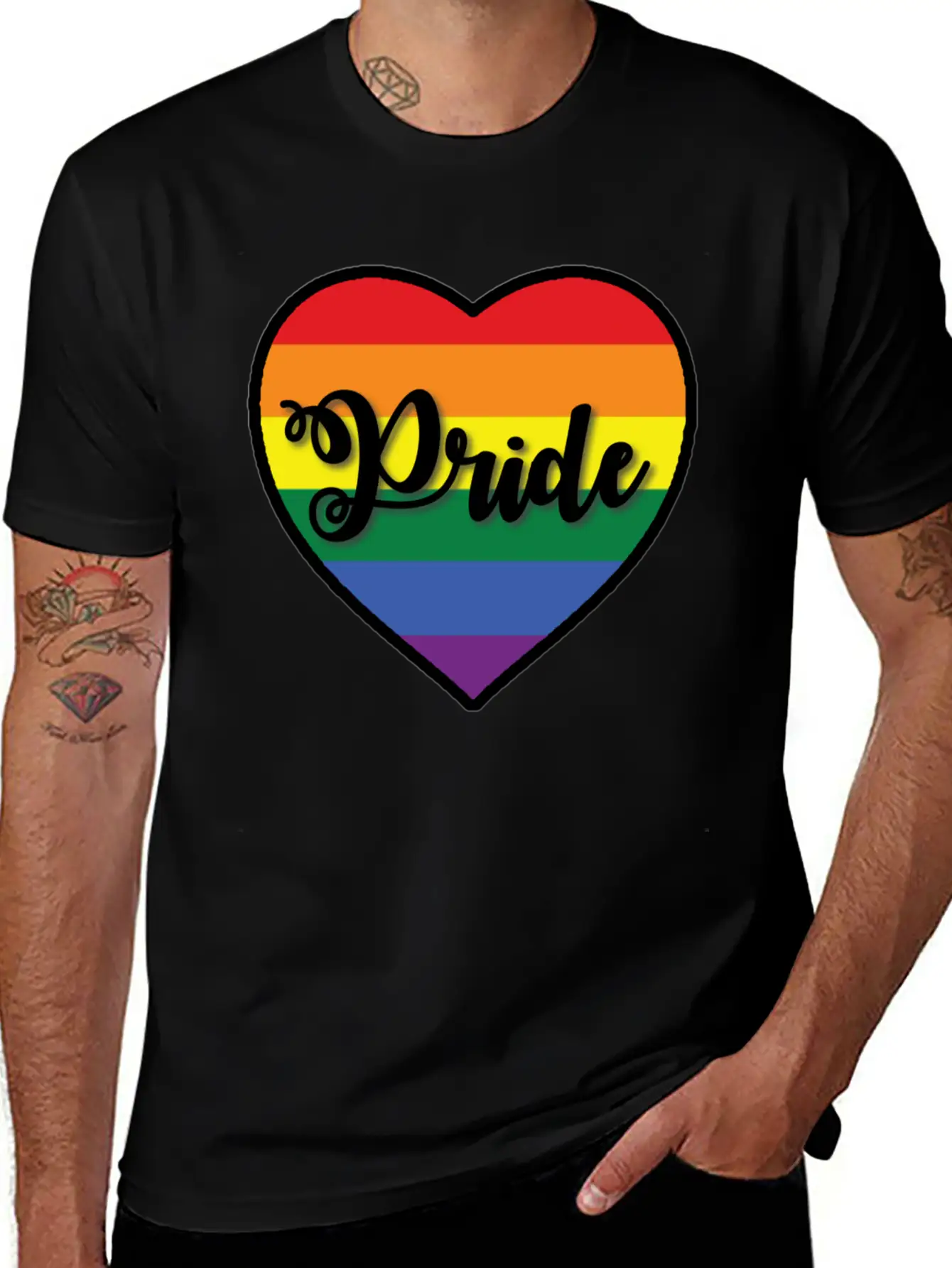 Pride Heart Unisex Short Sleeve Soft Cotton T-Shirt – Casual Everyday Wear