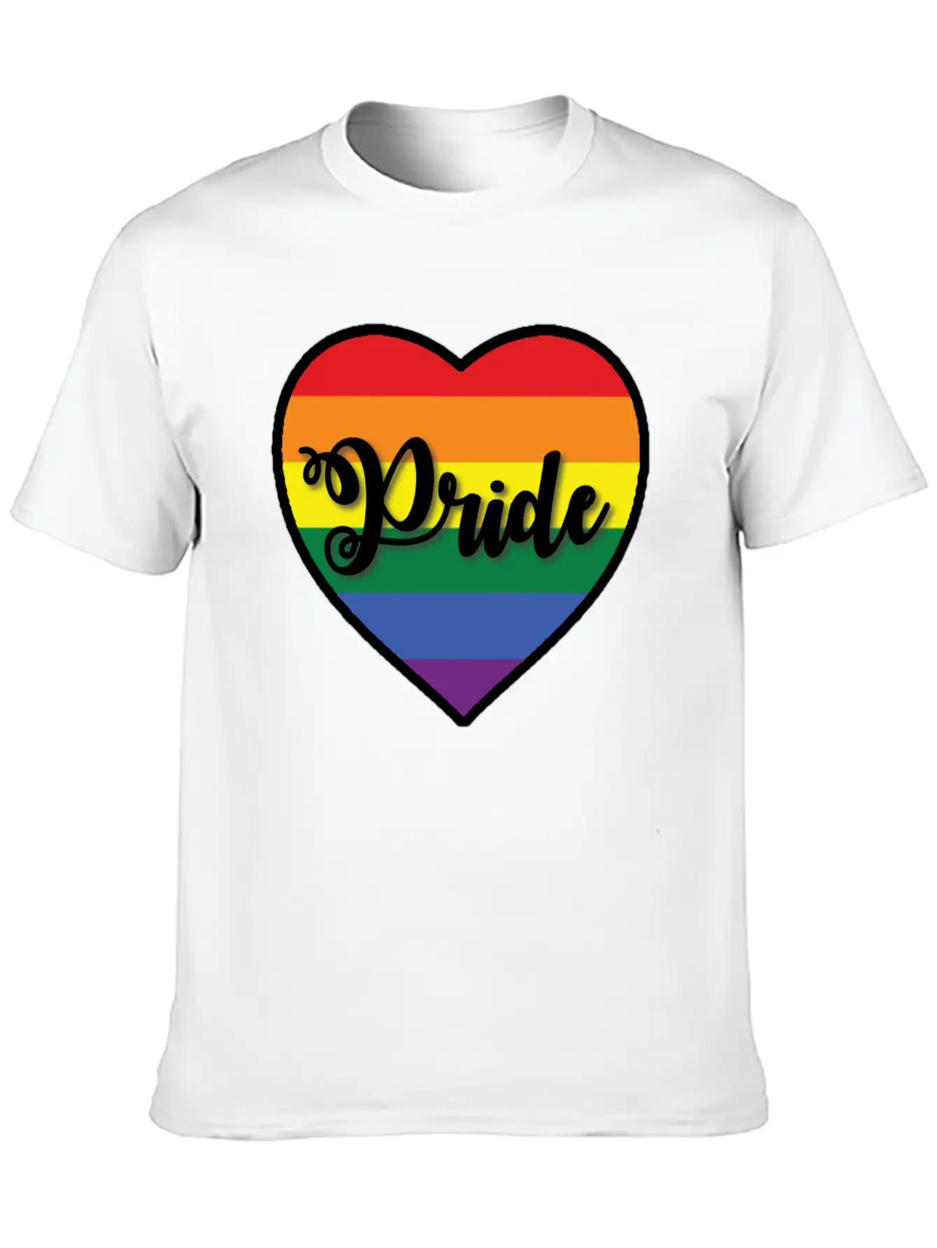 Pride Heart Unisex Short Sleeve Soft Cotton T-Shirt – Casual Everyday Wear