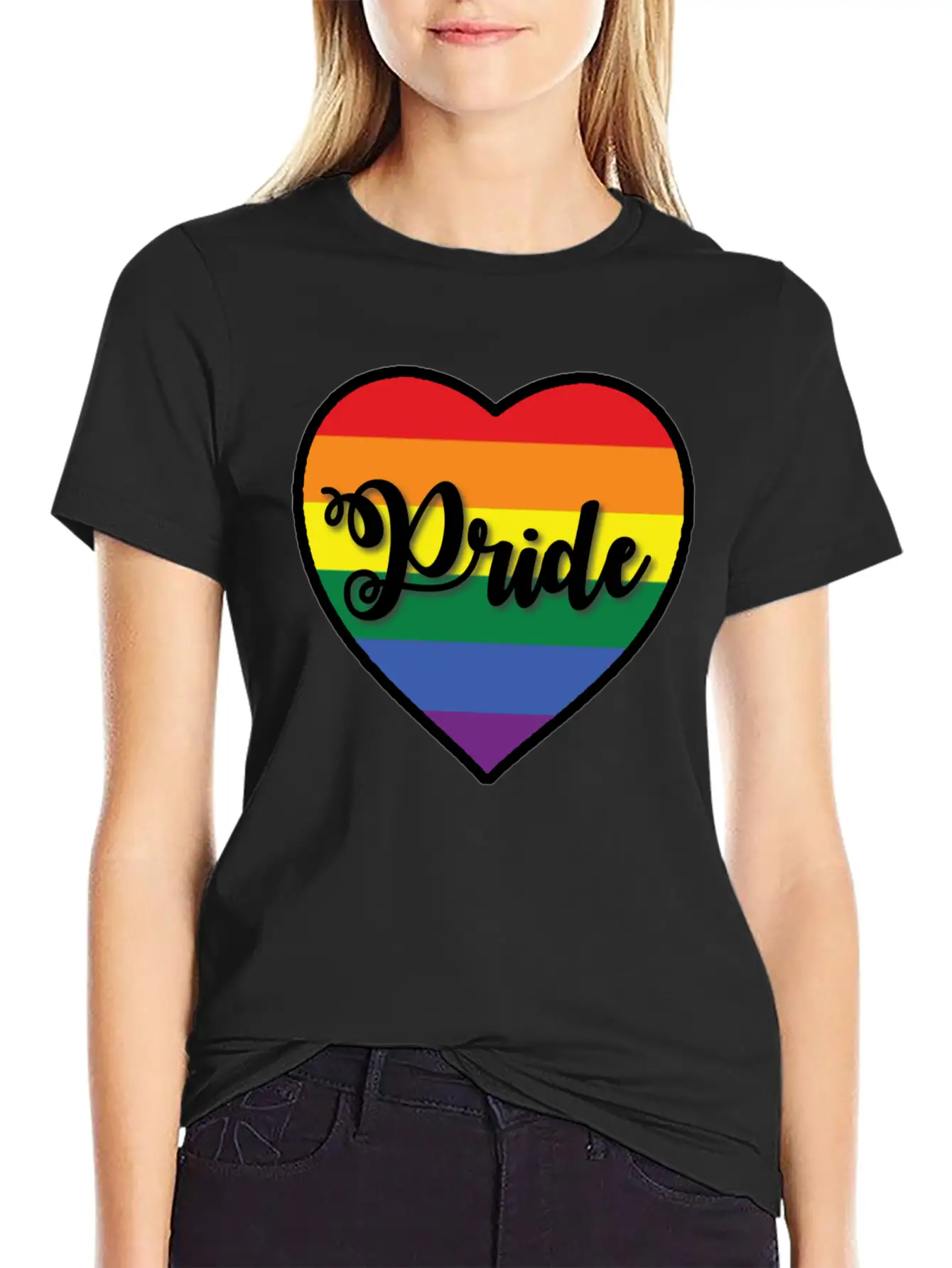 Pride Heart Unisex Short Sleeve Soft Cotton T-Shirt – Casual Everyday Wear