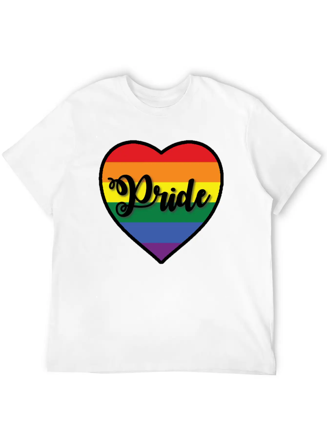 Pride Heart Unisex Short Sleeve Soft Cotton T-Shirt – Casual Everyday Wear