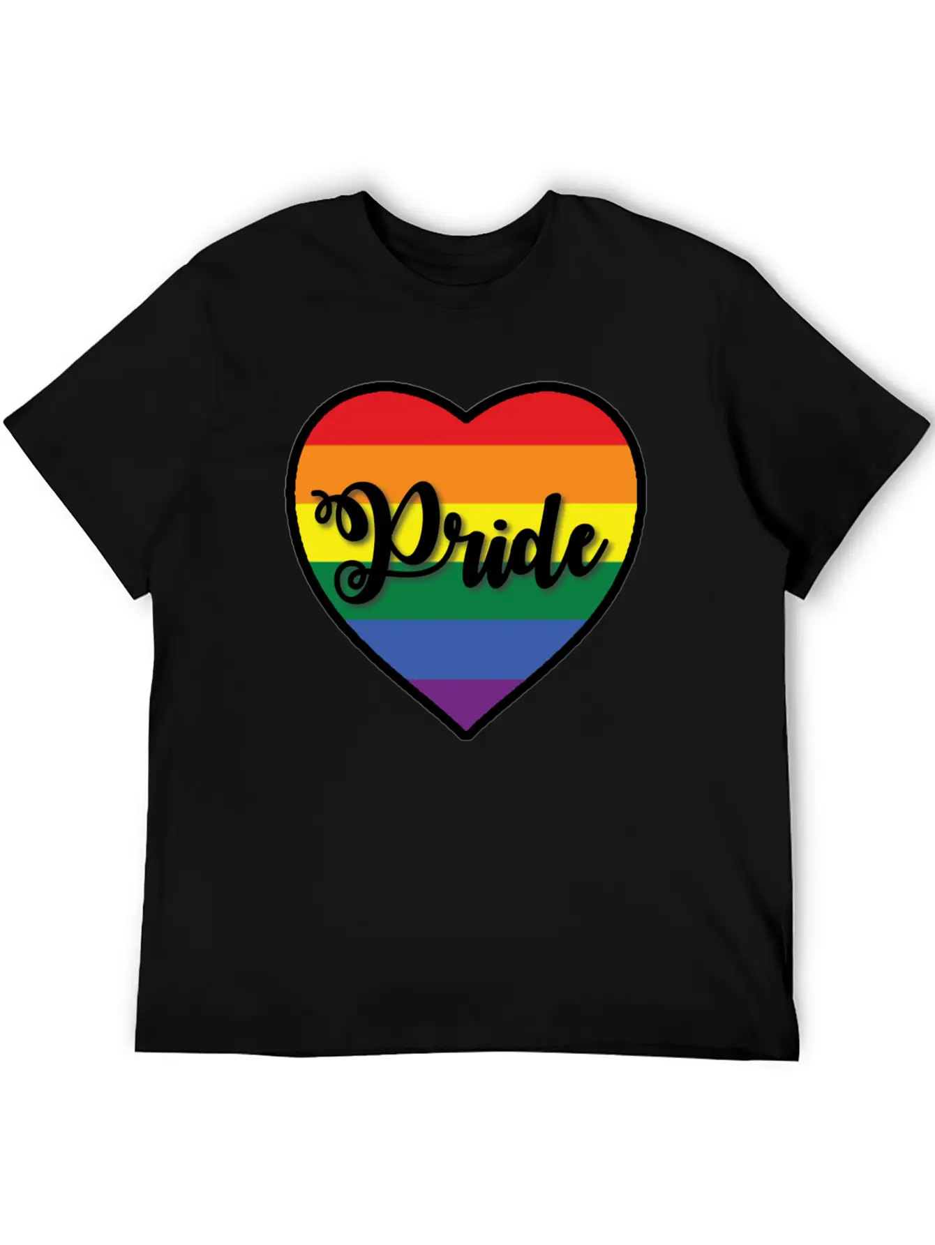 Pride Heart Unisex Short Sleeve Soft Cotton T-Shirt – Casual Everyday Wear