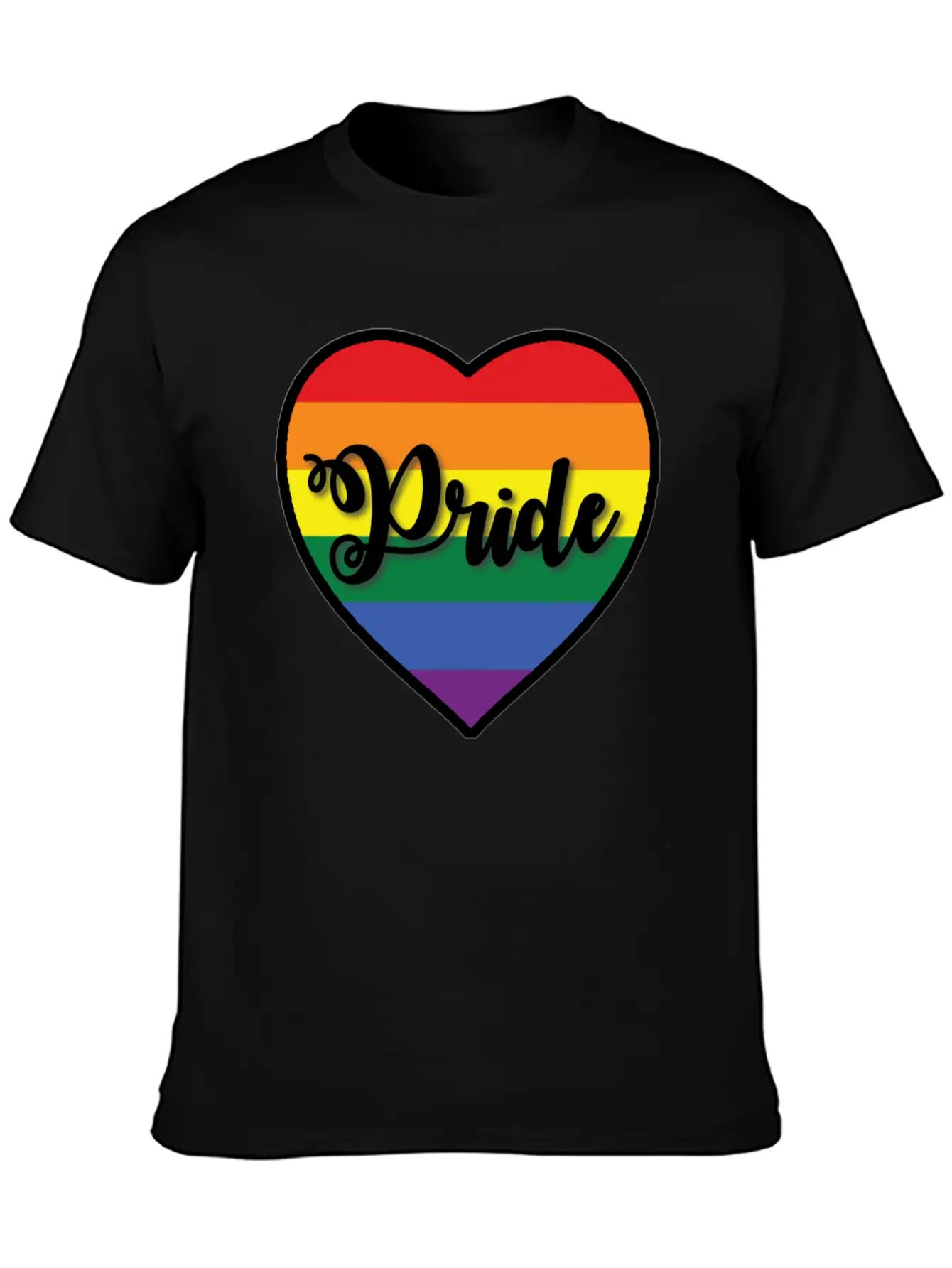 Pride Heart Unisex Short Sleeve Soft Cotton T-Shirt – Casual Everyday Wear