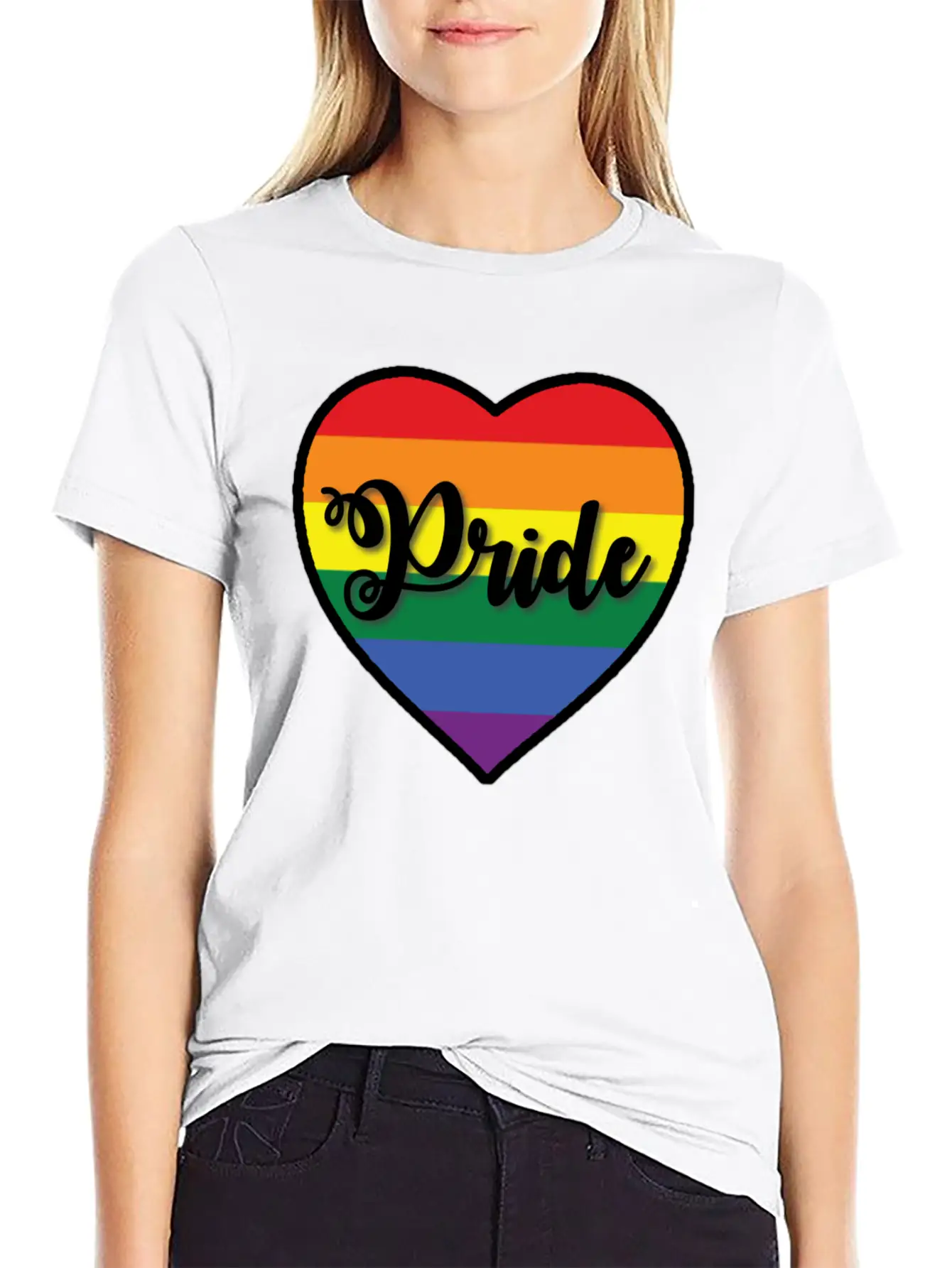 Pride Heart Unisex Short Sleeve Soft Cotton T-Shirt – Casual Everyday Wear