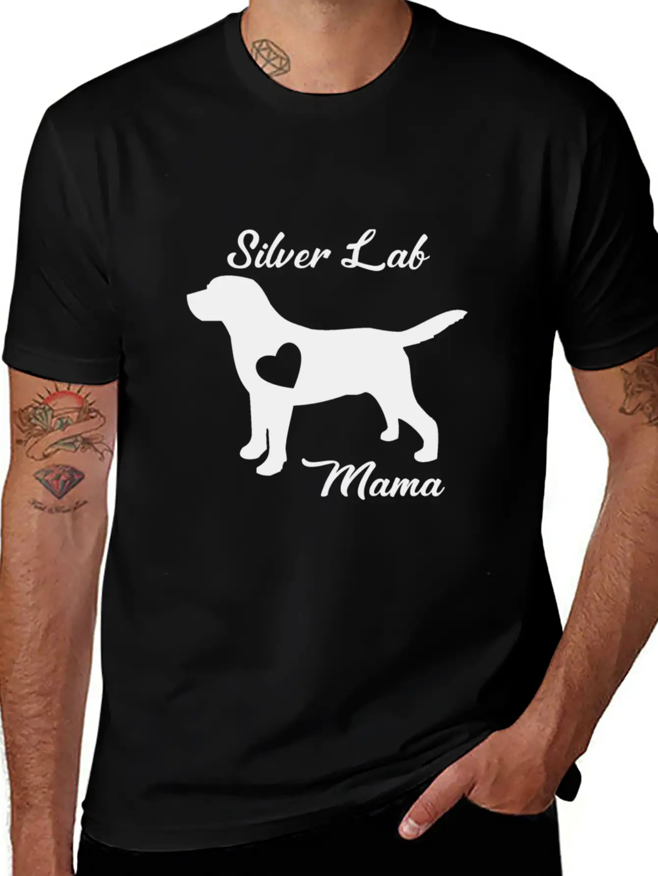 Proud Silver Lab Mama Mom Labrador Retriever For W Essential Unisex Summer Tee – Soft Cotton Casual Fit
