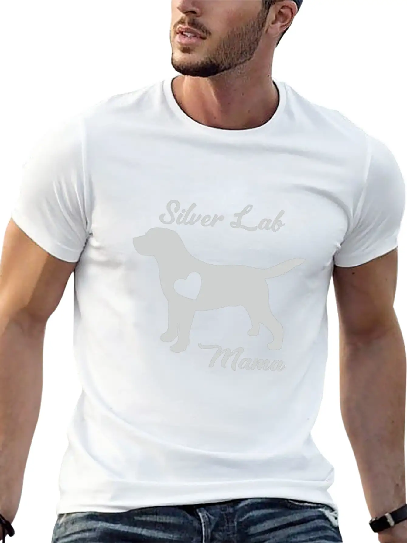 Proud Silver Lab Mama Mom Labrador Retriever For W Essential Unisex Summer Tee – Soft Cotton Casual Fit