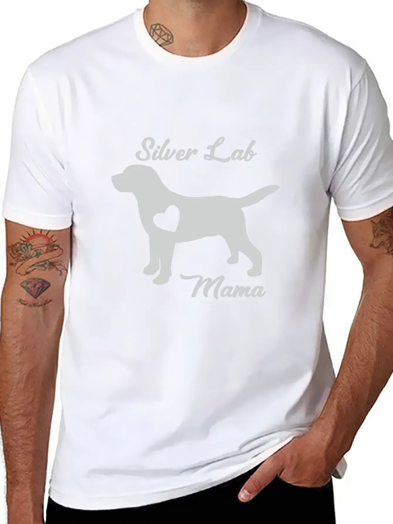 Proud Silver Lab Mama Mom Labrador Retriever For W Essential Unisex Summer Tee – Soft Cotton Casual Fit