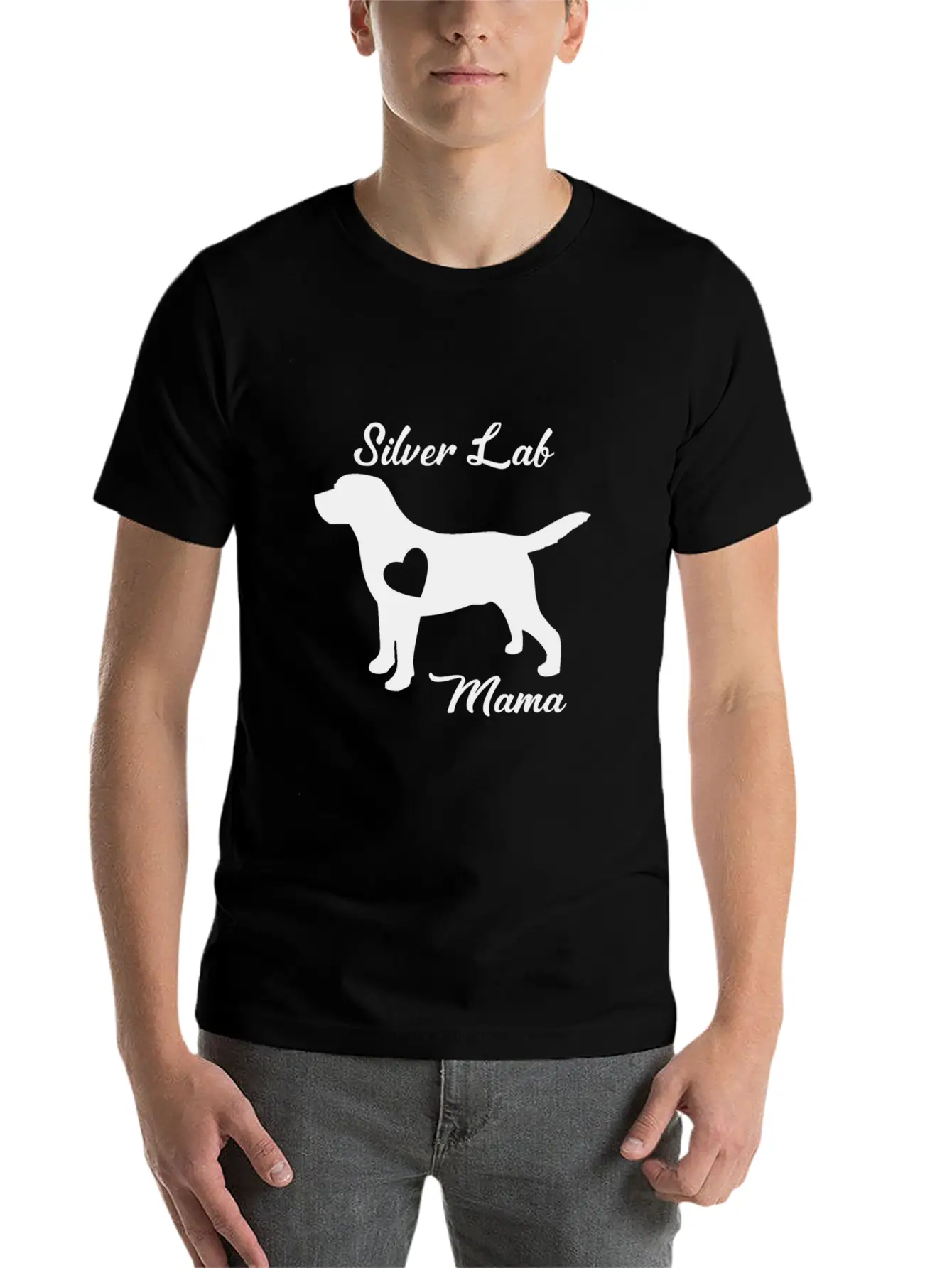 Proud Silver Lab Mama Mom Labrador Retriever For W Essential Unisex Summer Tee – Soft Cotton Casual Fit